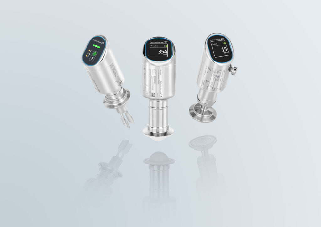 Die Compact Line von Endress+Hauser: Liquiphant FTL43, Micropilot FMR43 und Cerabar PMP43 Bild: Endress+Hauser (Deutschland) GmbH+Co. KG.