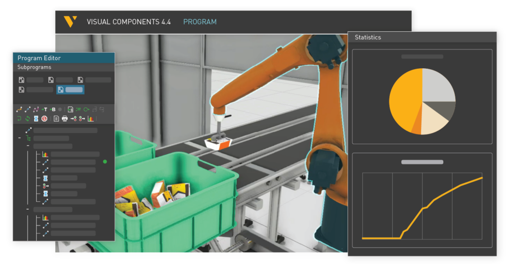 Seit 4.4 bietet Visual Components eine native Verbindung zu Fanuc Robotern. Bild: Visual Components GmbH