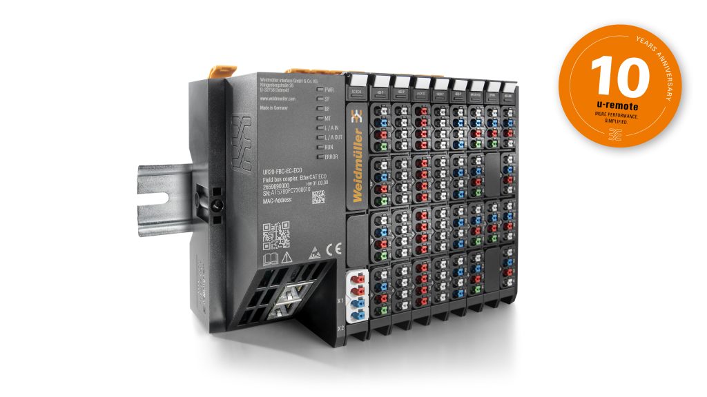 Das I/O-System Xion (o.) aus den 1980er-Jahren und das aktuelle I/OSystem U-Remote (u.) Bild: Weidm�ller GmbH & Co. KG