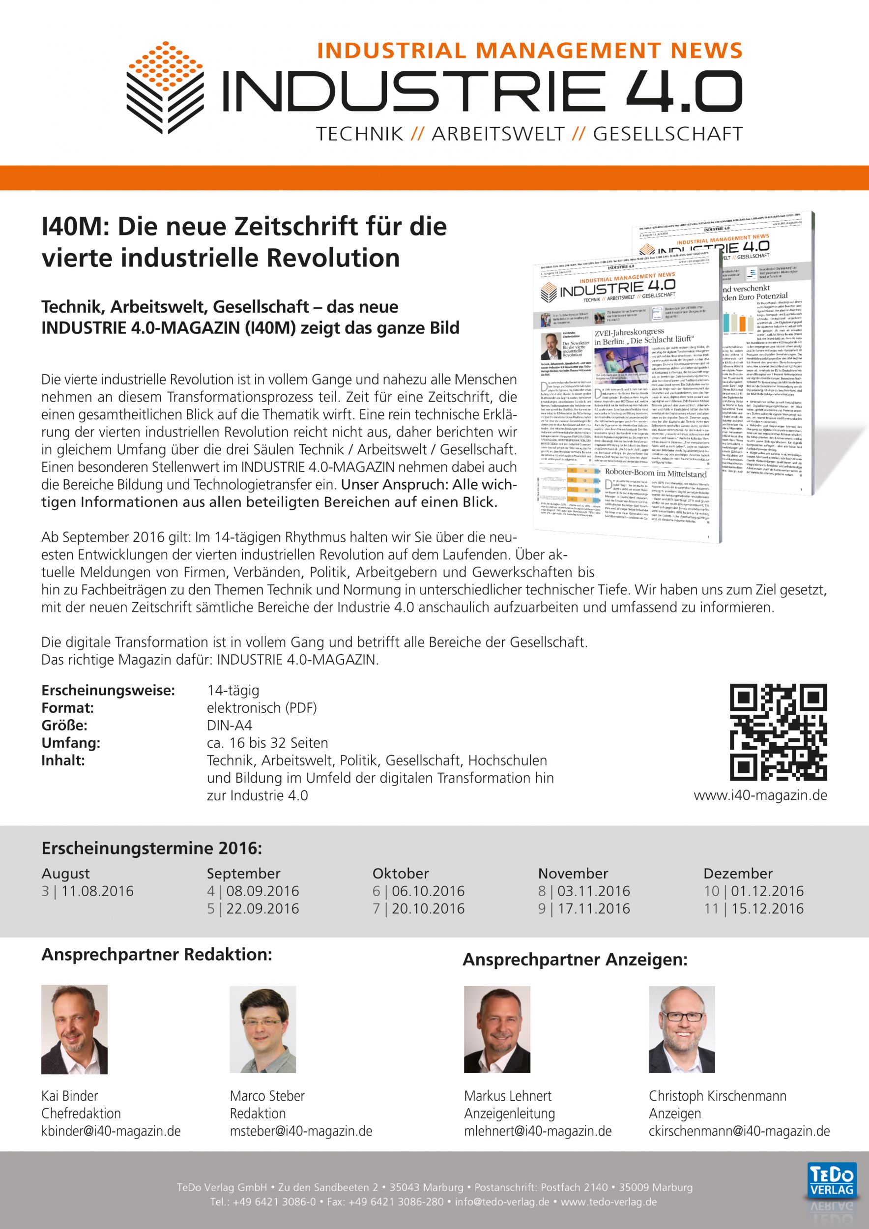 Neue Zeitschrift für die vierte industrielle Revolution