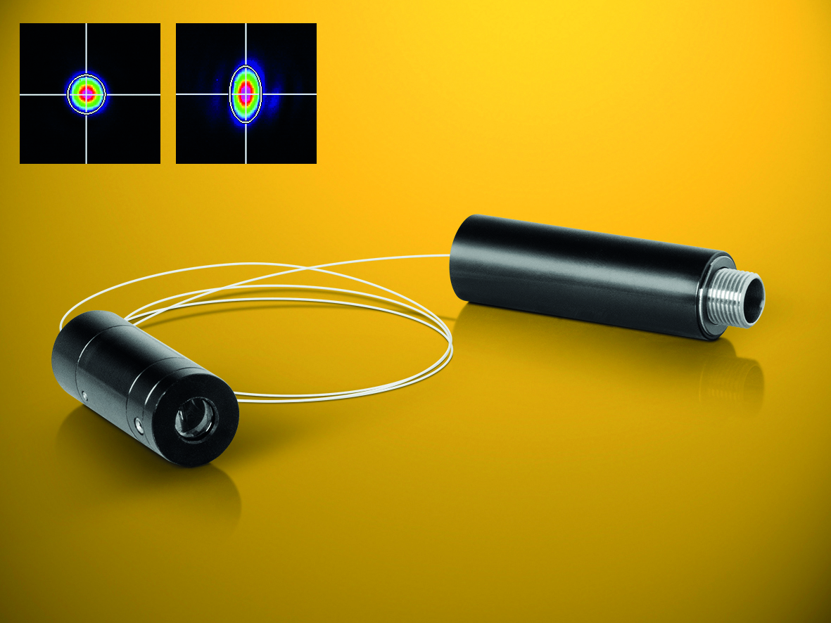 Single-Mode Faserkopplung zwischen Laserquelle und Optik