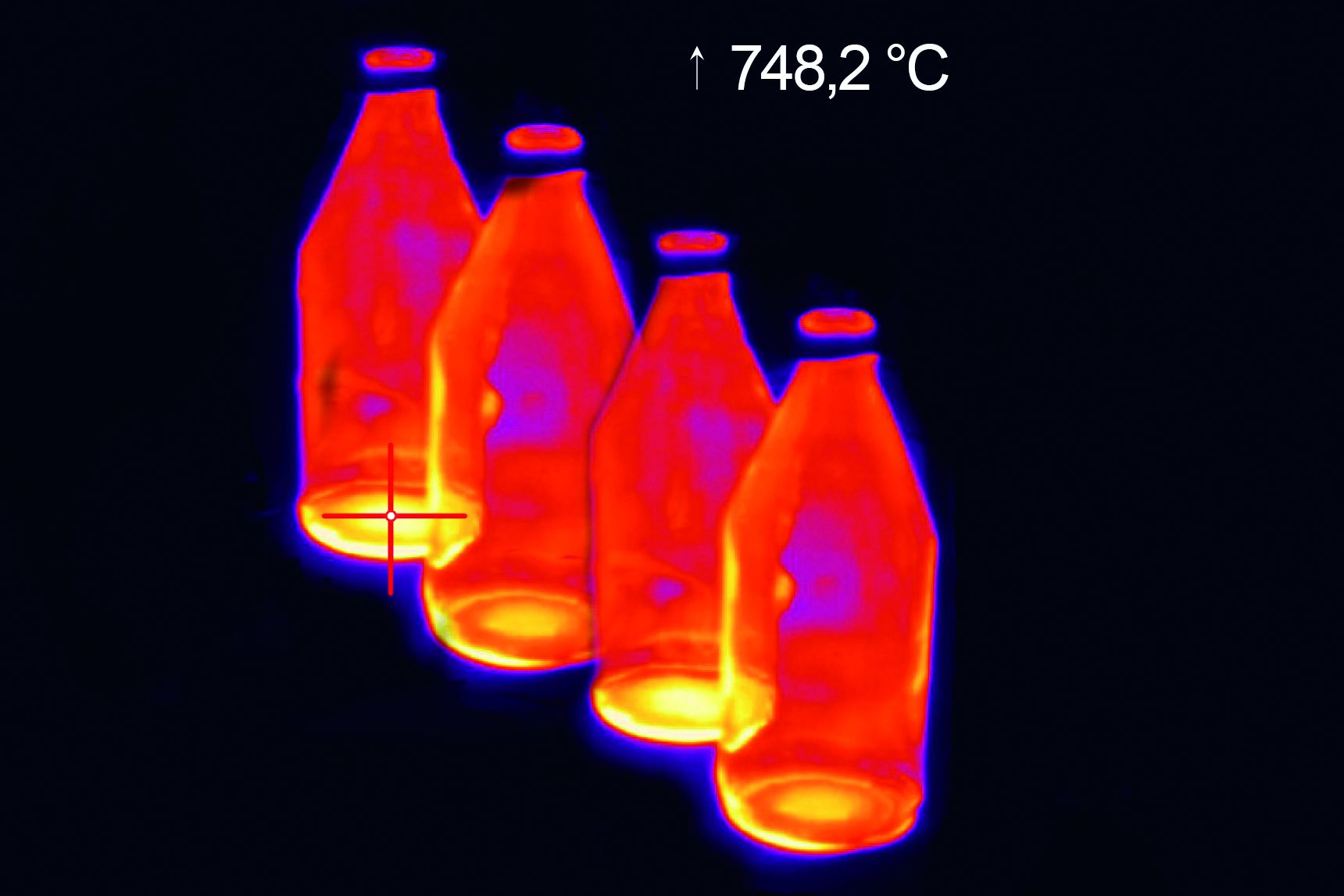 IR-Zeilenkameras
für die Glasproduktion