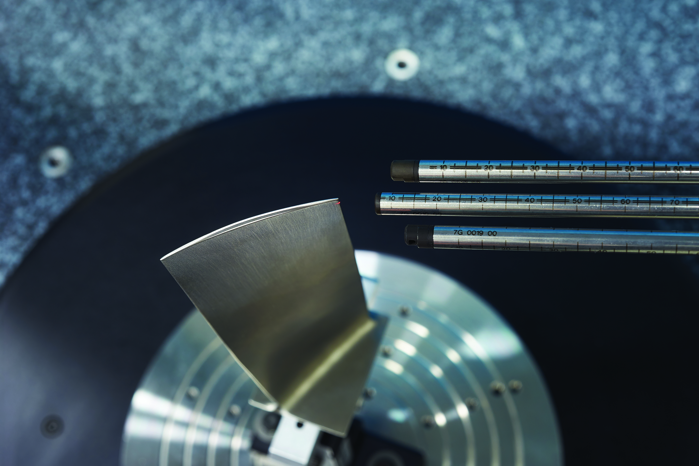 Scanning-System für Verdichterschaufeln