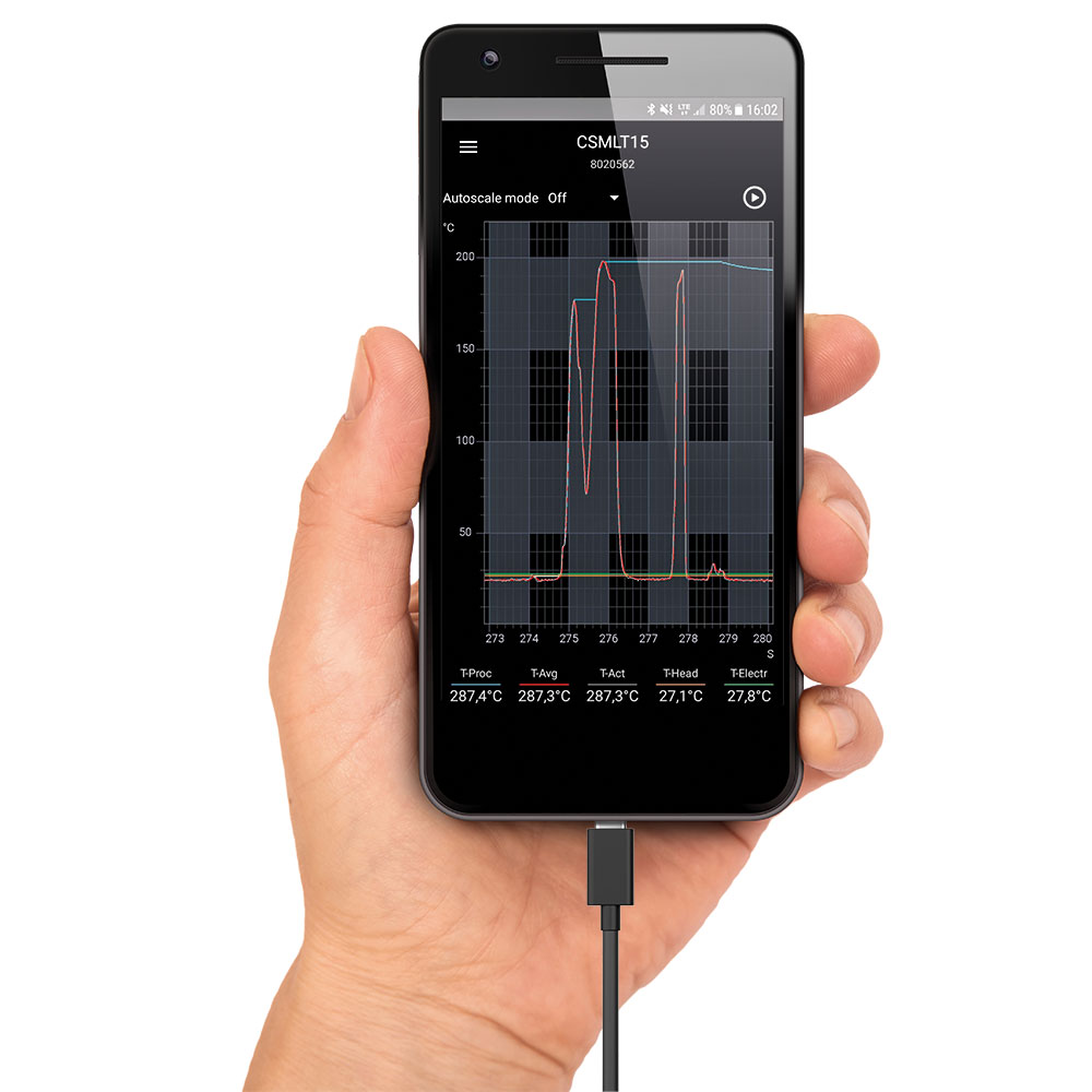 Smartphone App für IR-Pyrometer