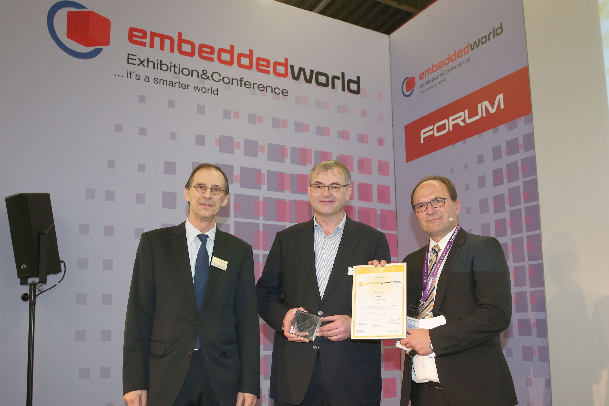 Basler gewinnt Embedded Award