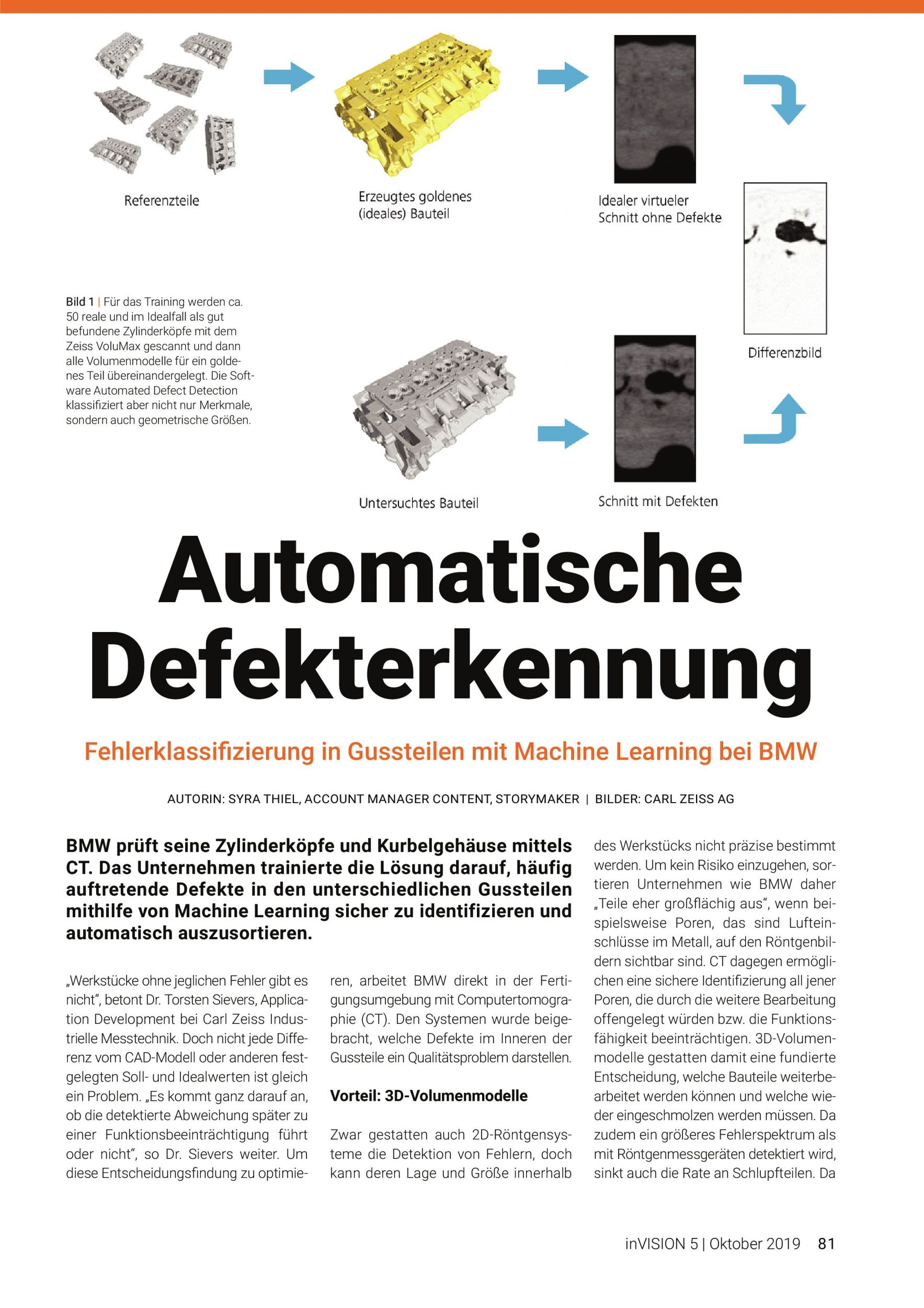 Schwerpunkt: Inline-CT in der Anwendung