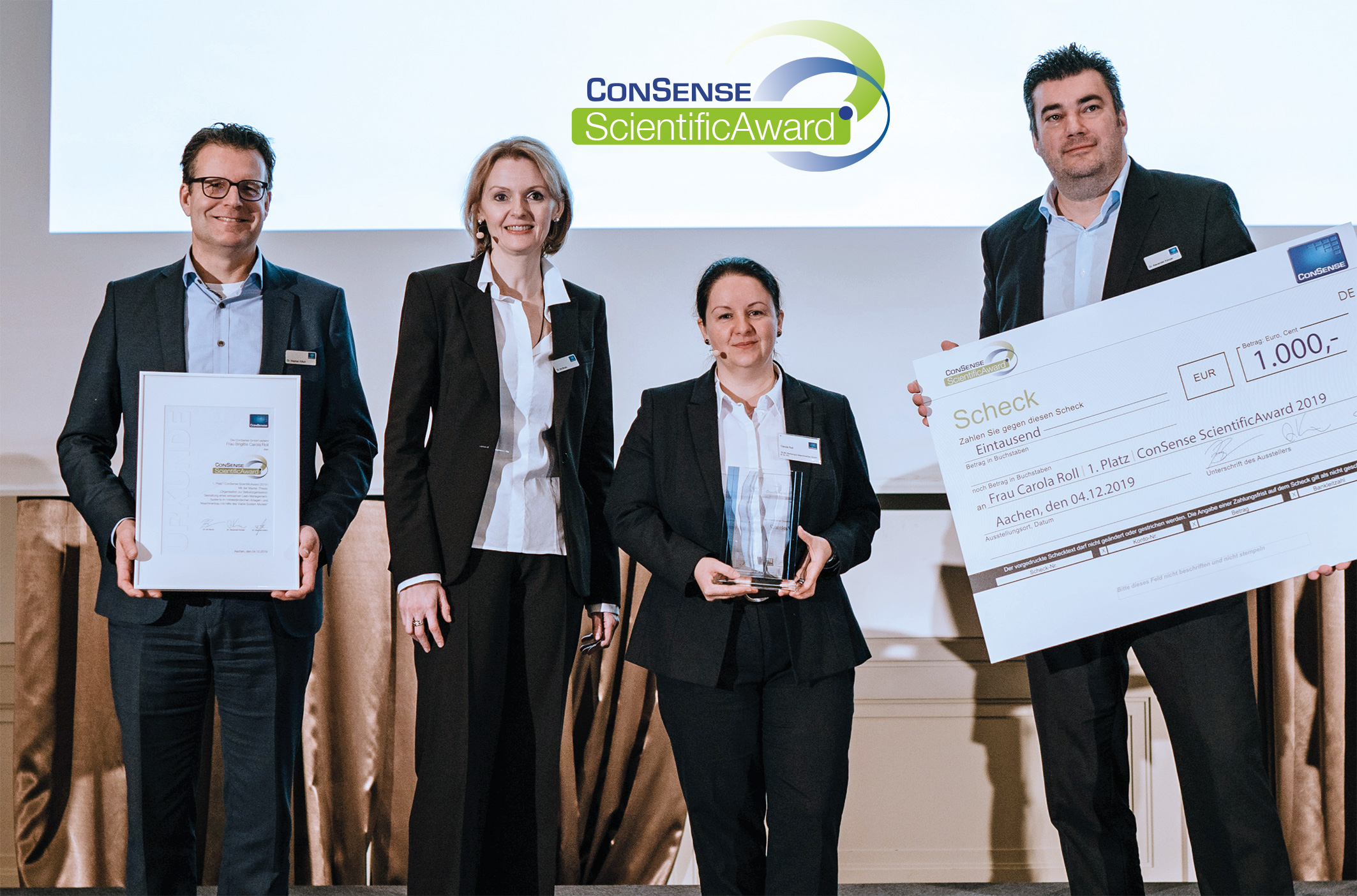 Verleihung Consense Scientific Award 2019