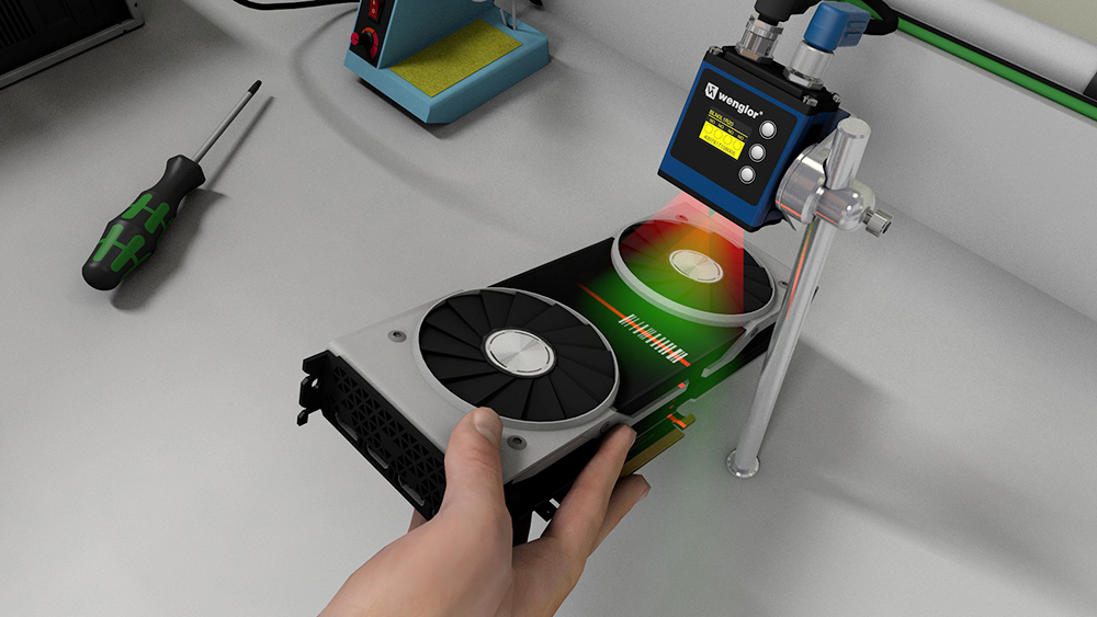 Barcode-Linienscanner mit großem Lesebereich