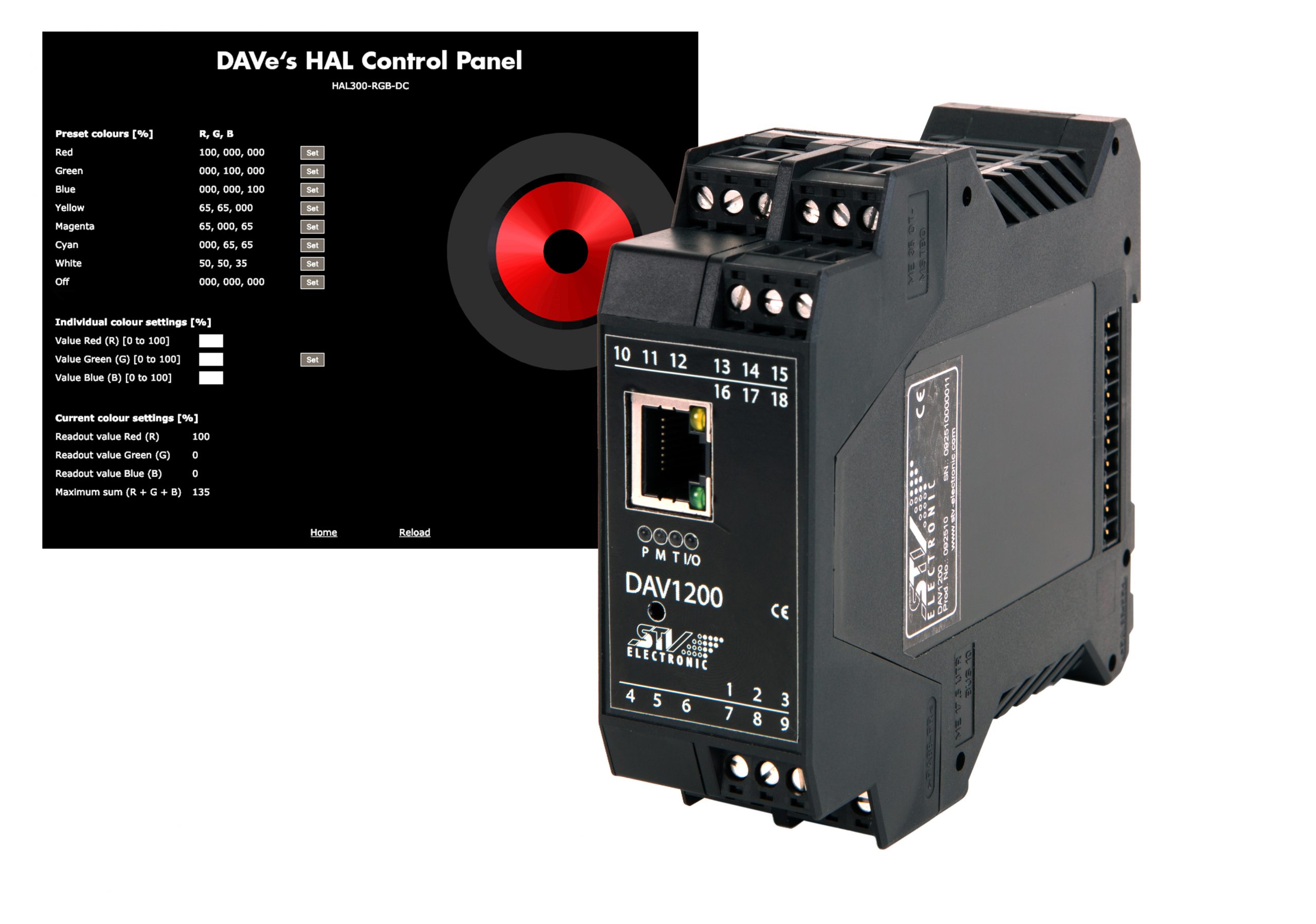 Vierkanaliger IP-basierter LED-Beleuchtungscontroller
