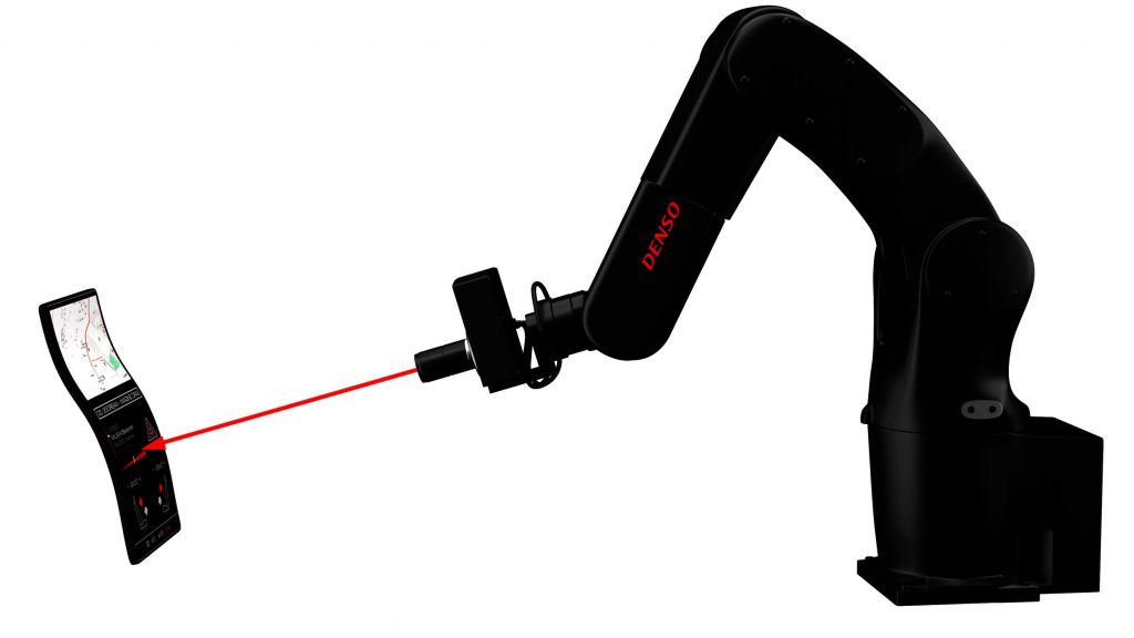 Bild 2 | Bestimmte Messpunkte für die einzuhaltenden Geometrien der regulatorischen Normen lassen sich dank der Roboter genau reproduzieren, unabhängig von der Positioniergenauigkeit des Displays.