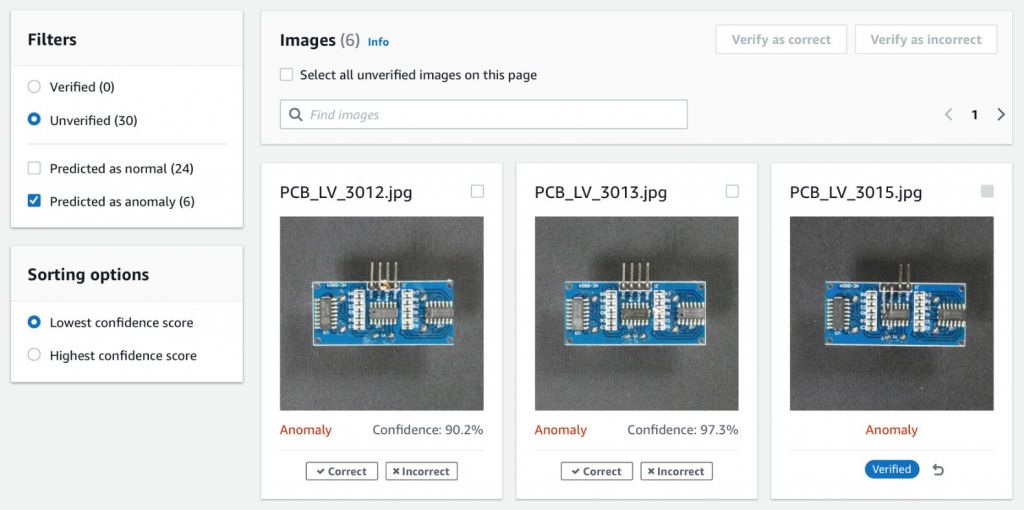 Bild 2 | Mittels zusätzlicher Bilder kann bei Amazon Lookout for Vision die Genauigkeit der Anomalieerkennung ständig verbessert werden.