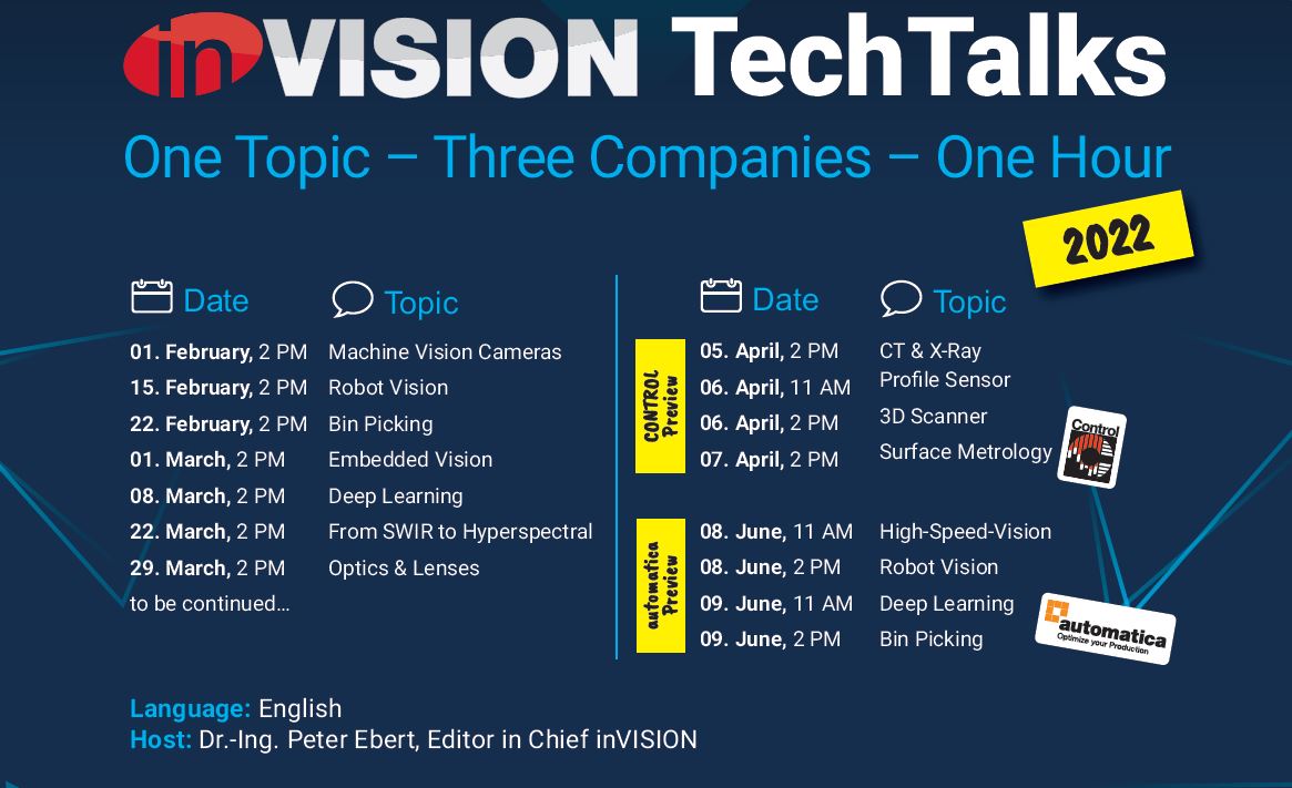 Termine inVISION TechTalks Webinare 2022 online
