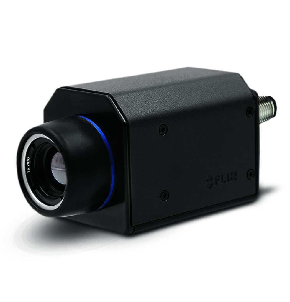  Mittels zweier A35 W&auml;rmebildkameras (kleines Bild) und einem 3D-Laser-Profilsensor bestimmt der Integrator Reliste eindeutige 3D-Punkte an den Spitzen und Enden von Ski, welche die Steuerung eines automatisierten Ski-Schleifroboters erm&ouml;glichen. 