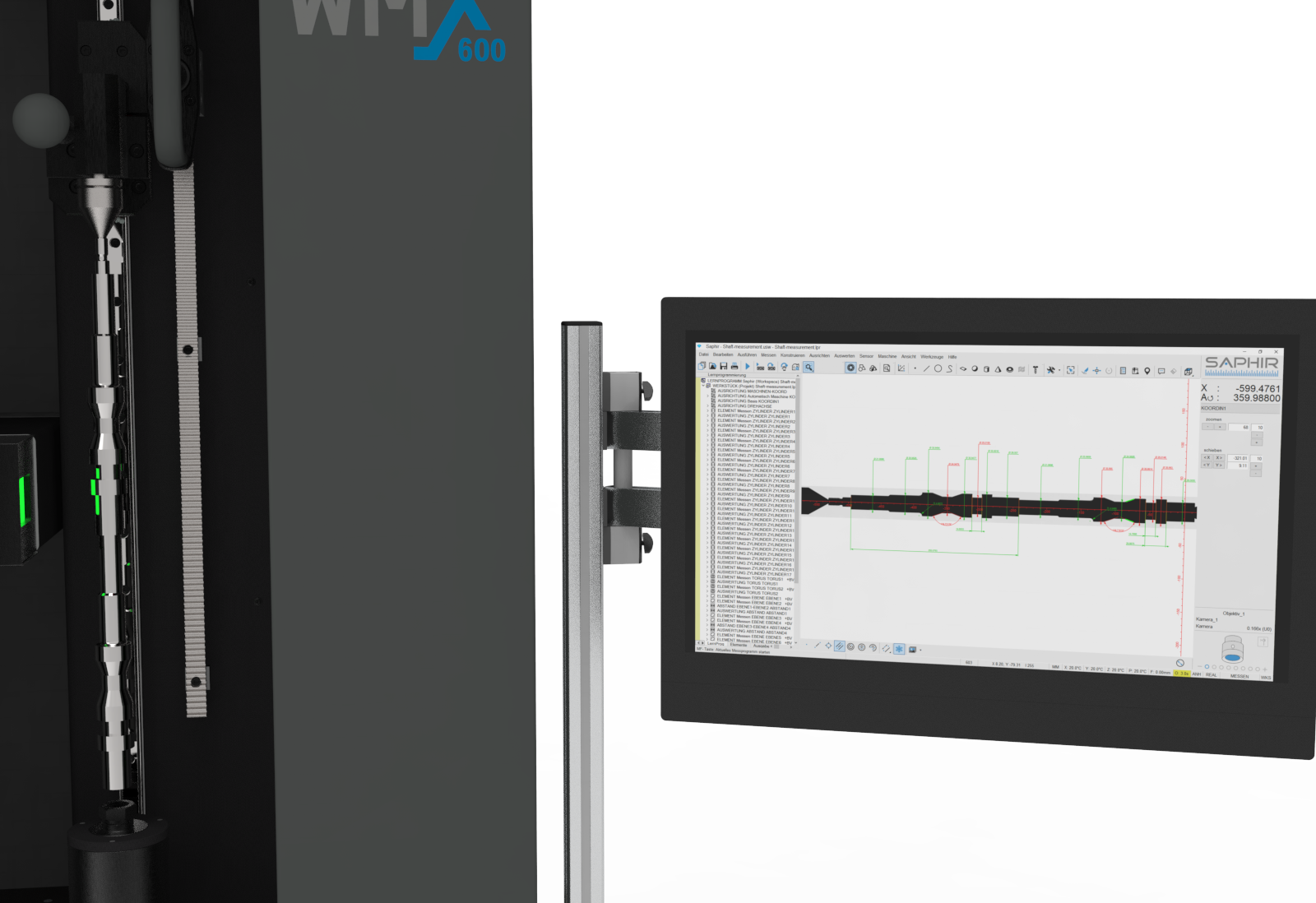 Wellenmessmaschine mit Quick-Detect-Funktion
