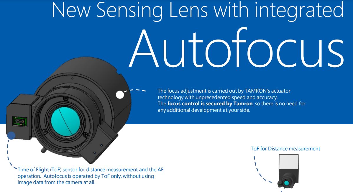 Autofokusobjektiv mit ToF-Sensor