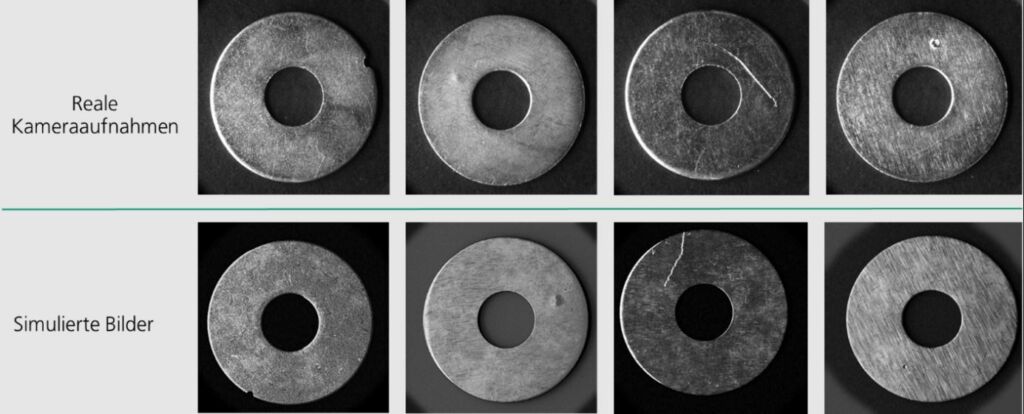 Bild 1 | Mithilfe simulierter Bilder können KI-Modelle optimal trainiert werden und so helfen, Produktionsparameter zu verbessern.