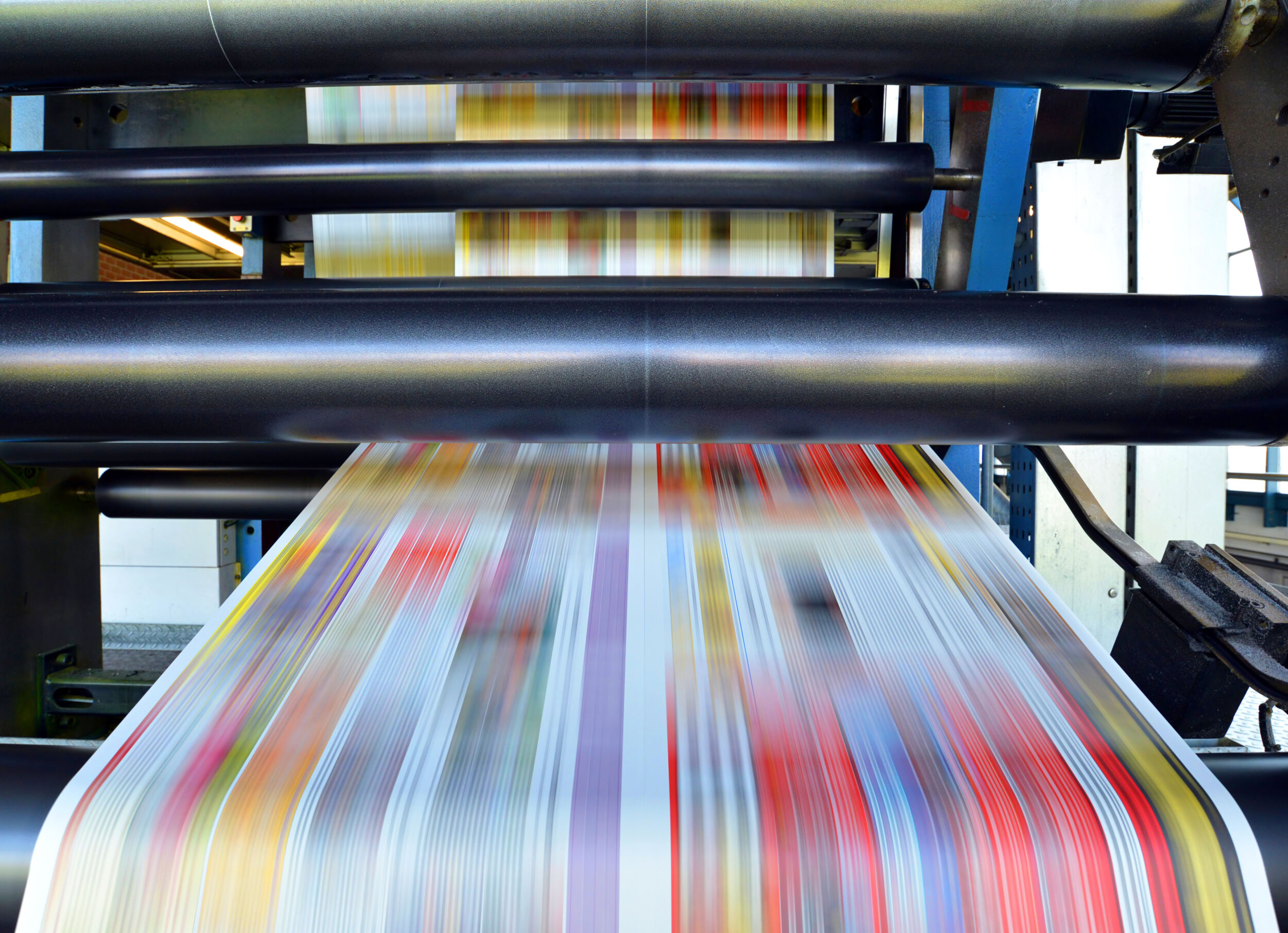 Druck von Tageszeitung Pressure of daily newspaper