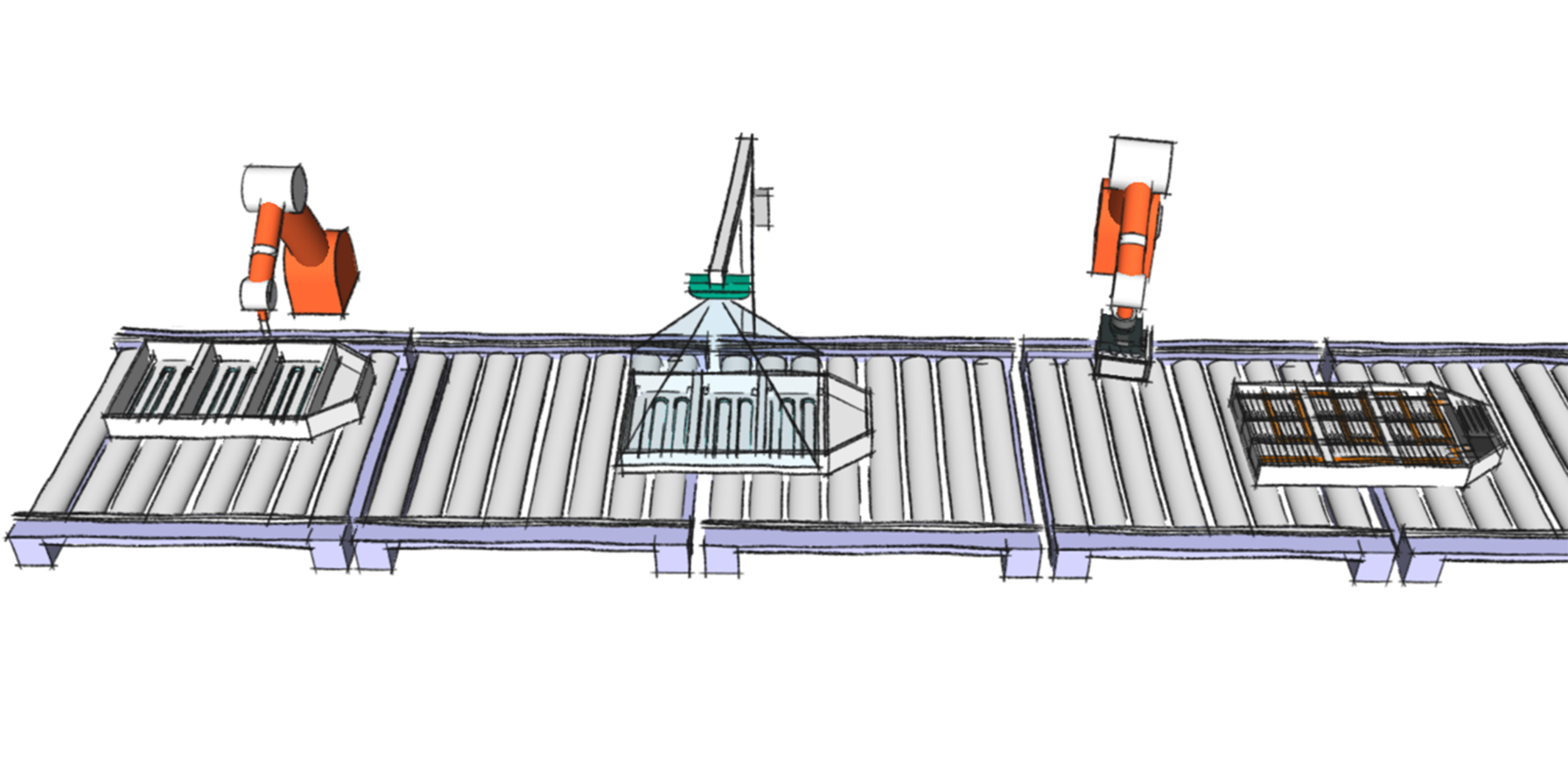 In einem typischen Einsatzszenario wird das 3D-System VMT BeadMap als Inline-Prüfstation nach dem Auftrag einer Kleberaupe stationär an der Fertigungslinie verbaut und ist dort ohne vorheriges Teach-In oder die Anbindung an Roboter- oder Achssteuerungen sofort betriebsbereit.