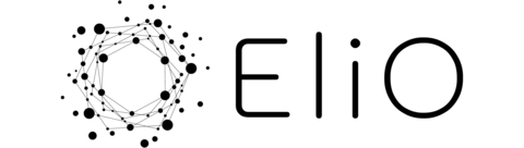 Elio Logo Horizontal Black White BG