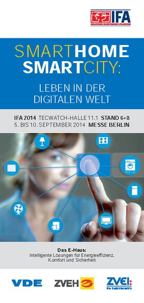 IFA 2014: Gemeinschaftsstand VDE, ZVEH und ZVEI