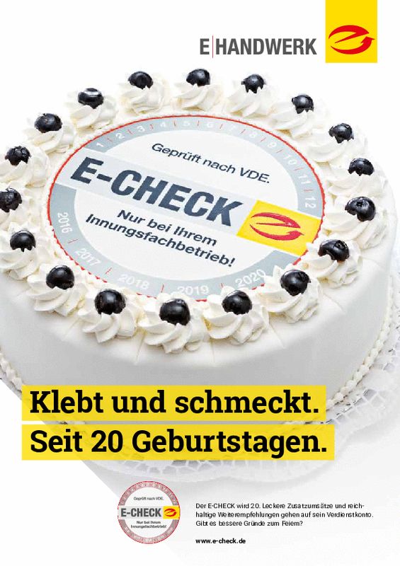 20 Jahre E-Check: Einträgliche Bilanz eines fleißigen Jubilars