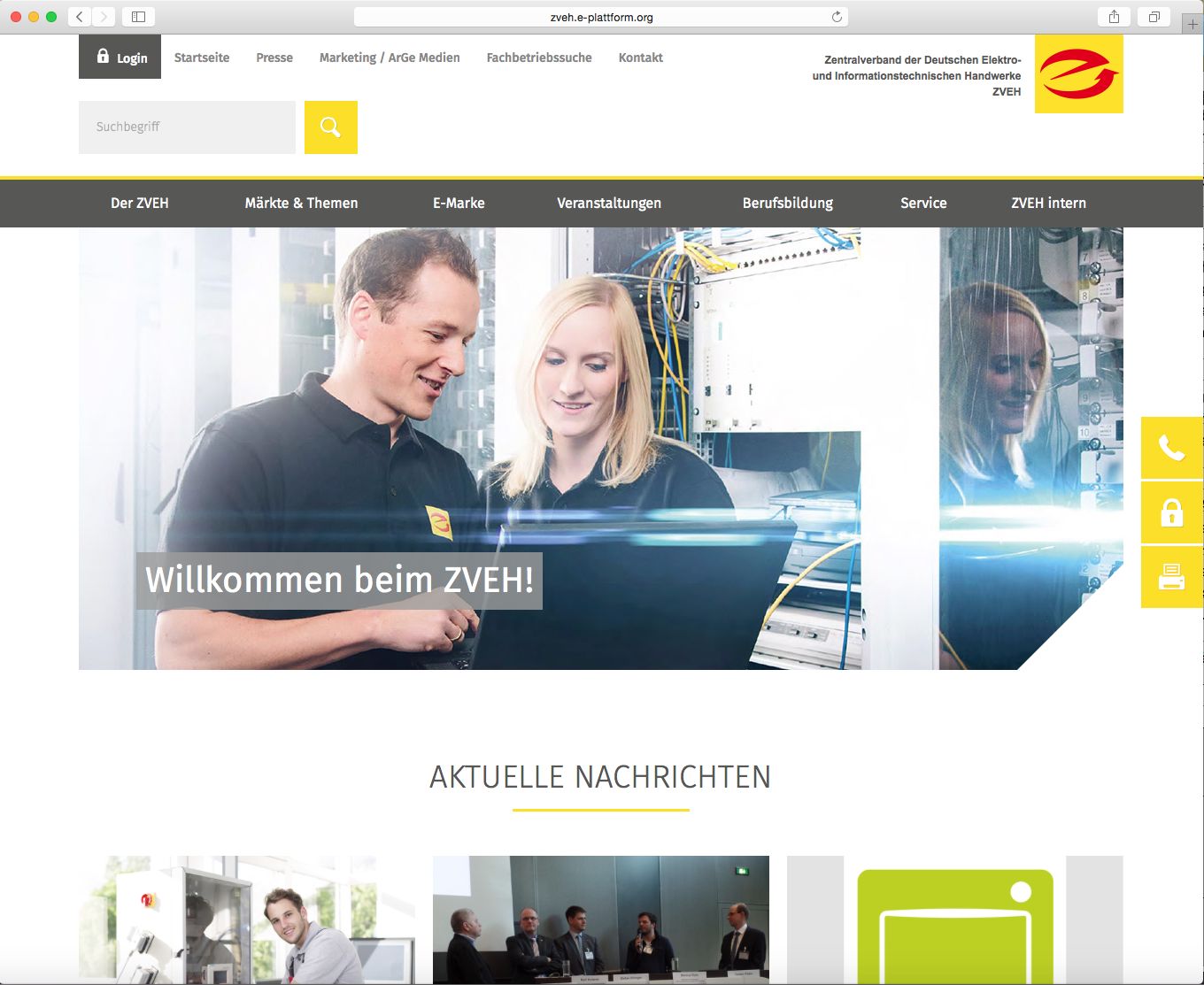 ZVEH-Webseite im neuen Look
