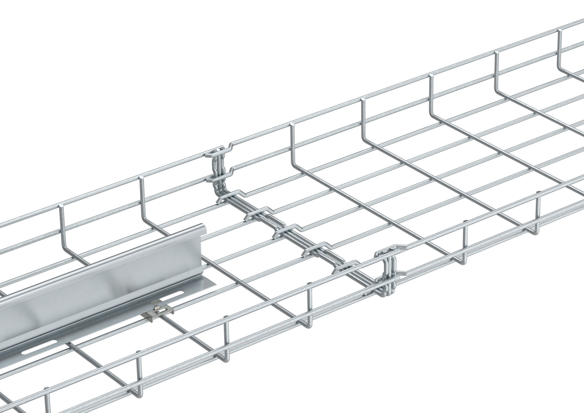 Sichere Gitterrinne mit System