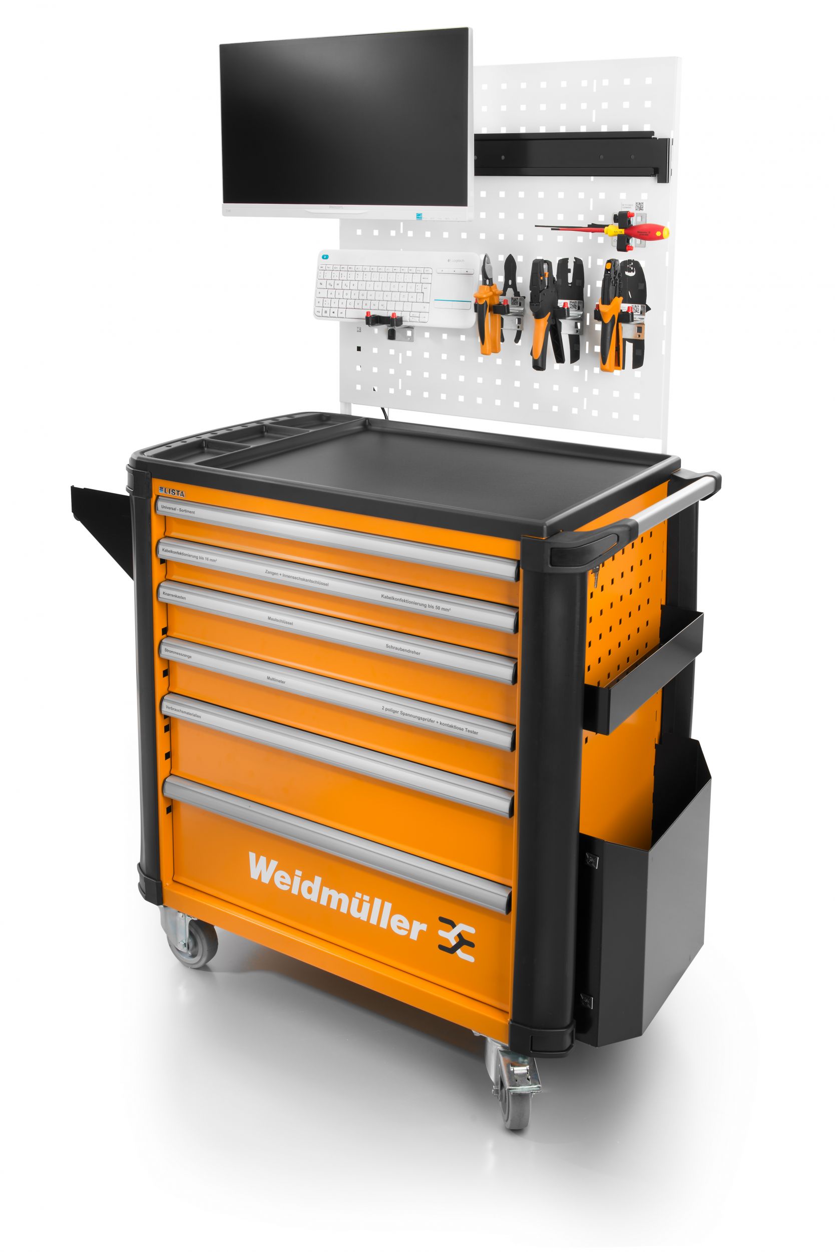 Werkzeugwagen mit variablen Werkzeugeinsätzen