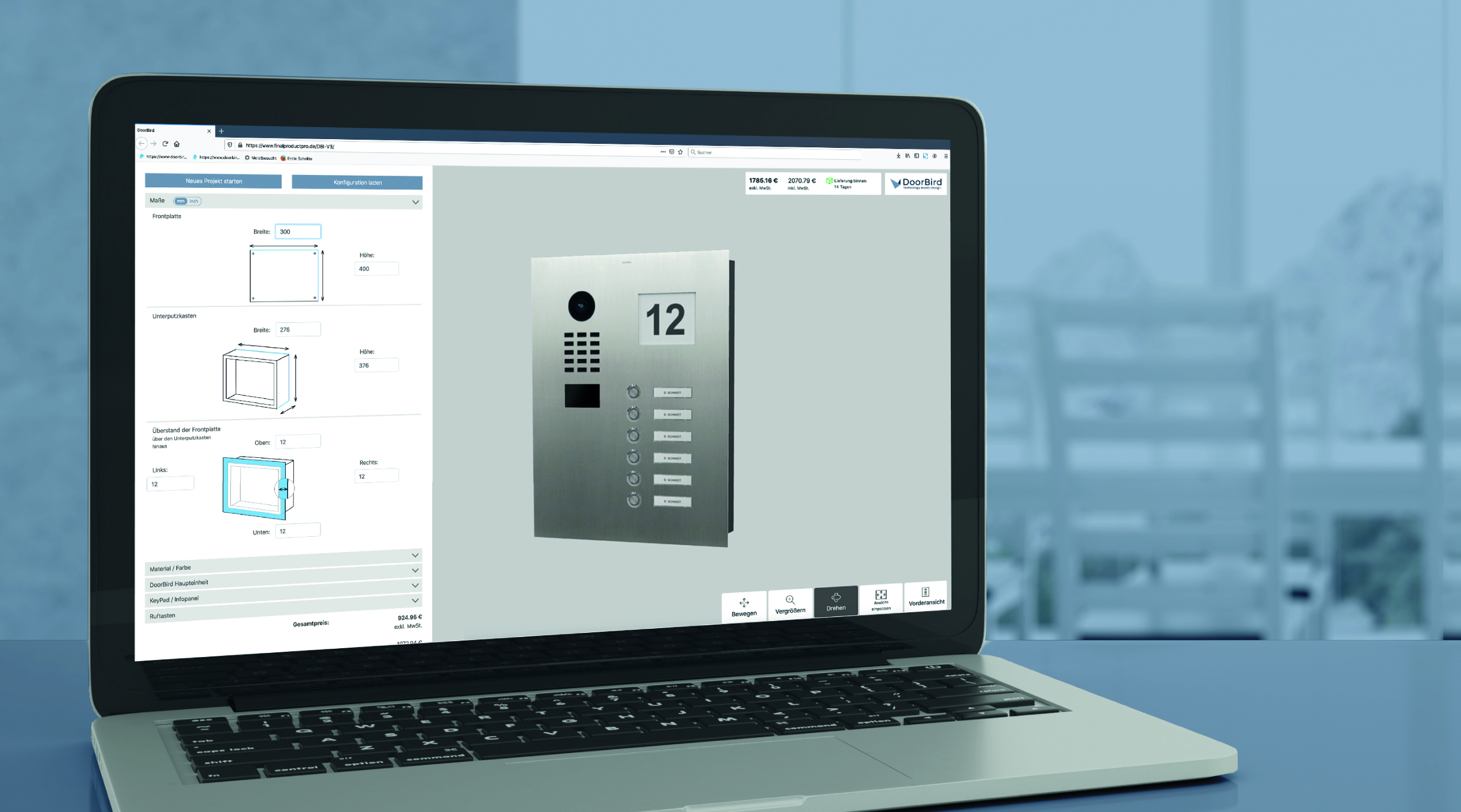 Konfigurator für DoorBird-Türsprechanlagen