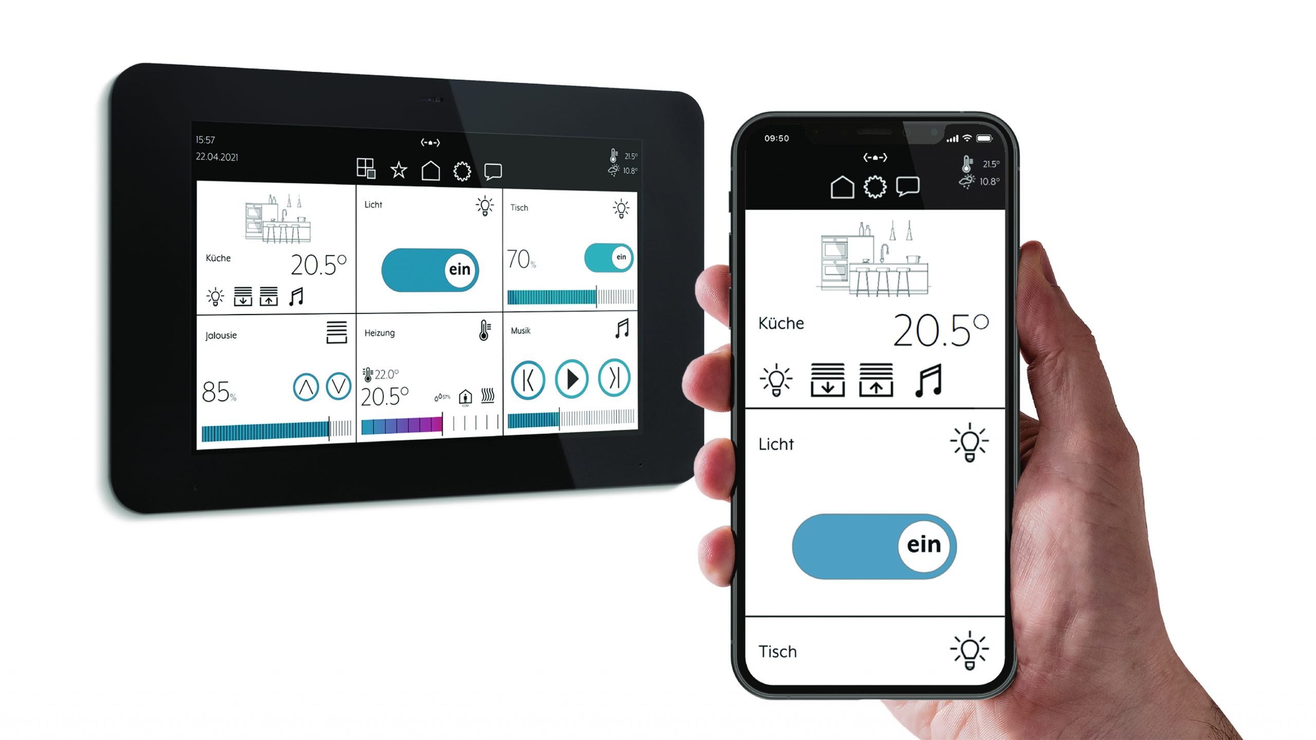 Visualisierung des KNX-Systems mit neuem Touchpanel