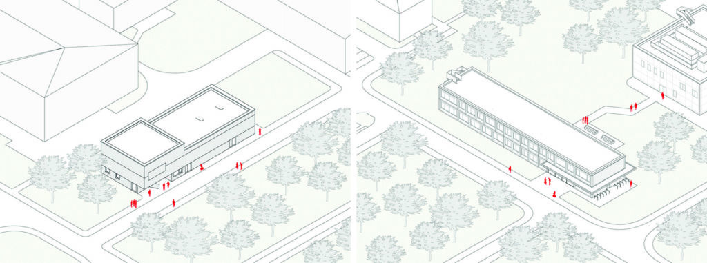 Die gemeinsam erarbeiteten BIM-Konzepte werden in drei echten Bauprojekten angewendet und evaluiert (Bild links: High-Tech-Laborgeb&auml;ude; Bild rechts: Low-Tech-B&uuml;rogeb&auml;ude).