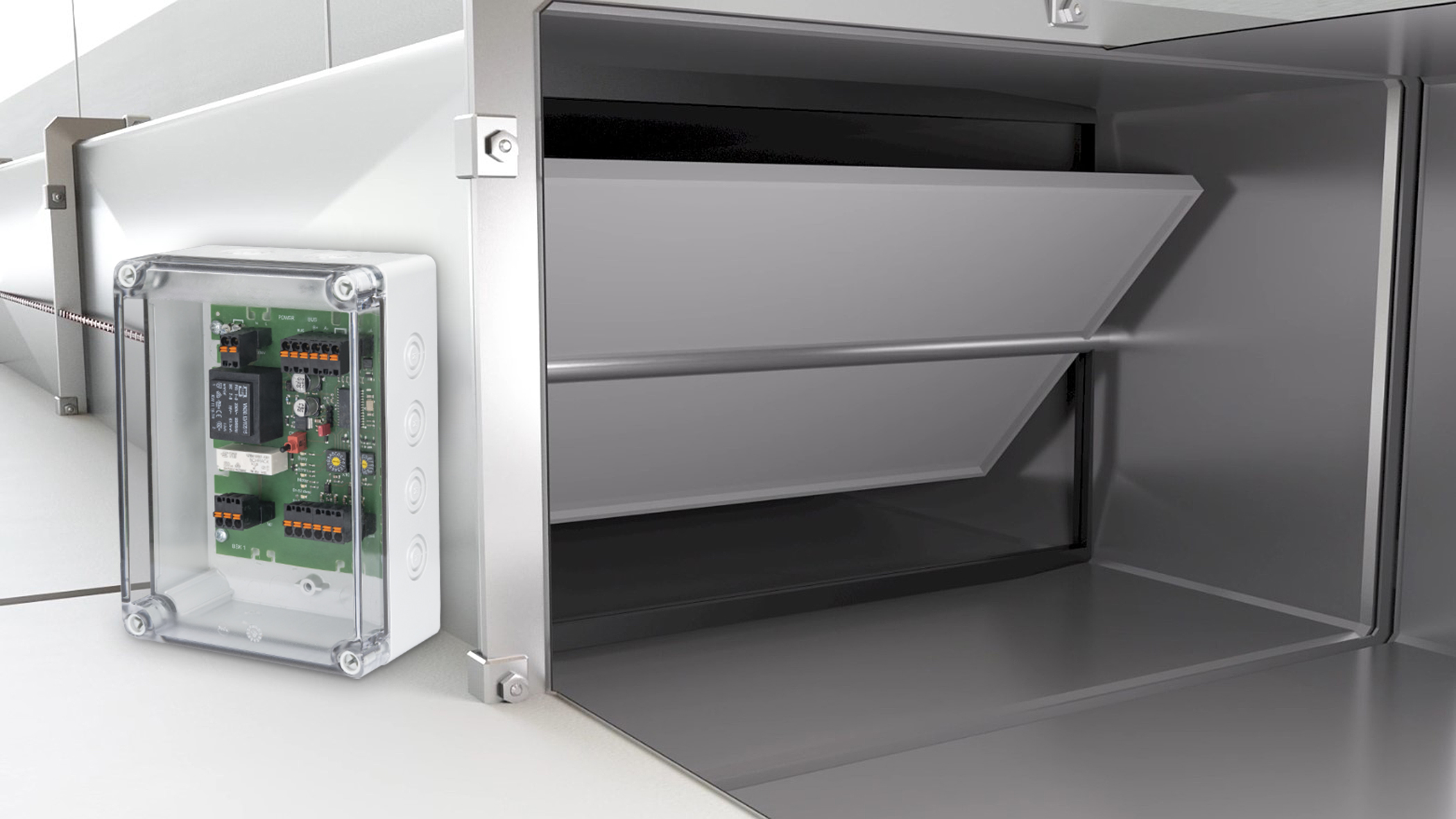 Ansteuerung von Lüftungsklappen mit I/O-Mischmodulen von Metz Connect