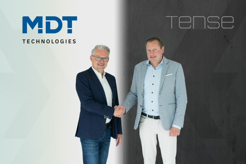 Roger Karner, Gesch&auml;ftsf&uuml;hrer bei MDT, und Tense-Firmengr&uuml;ner Joen Adriaen