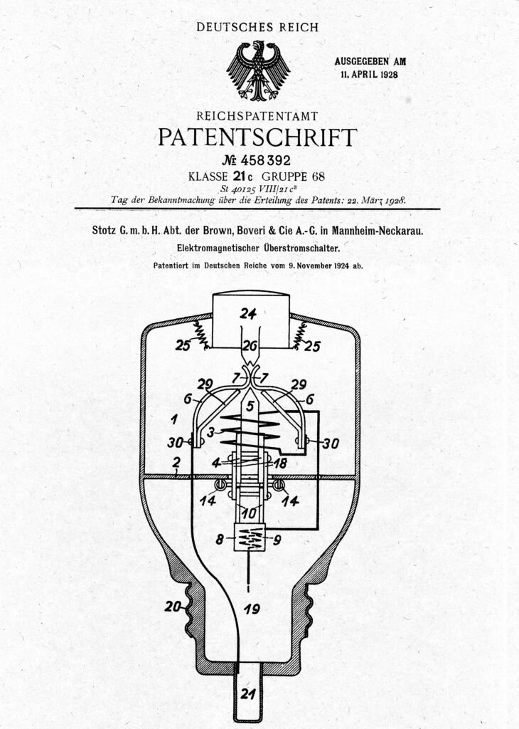 Ein Auszug aus der Patentschrift, mit der das Produkt am 9. November 1924 patentiert wurde.