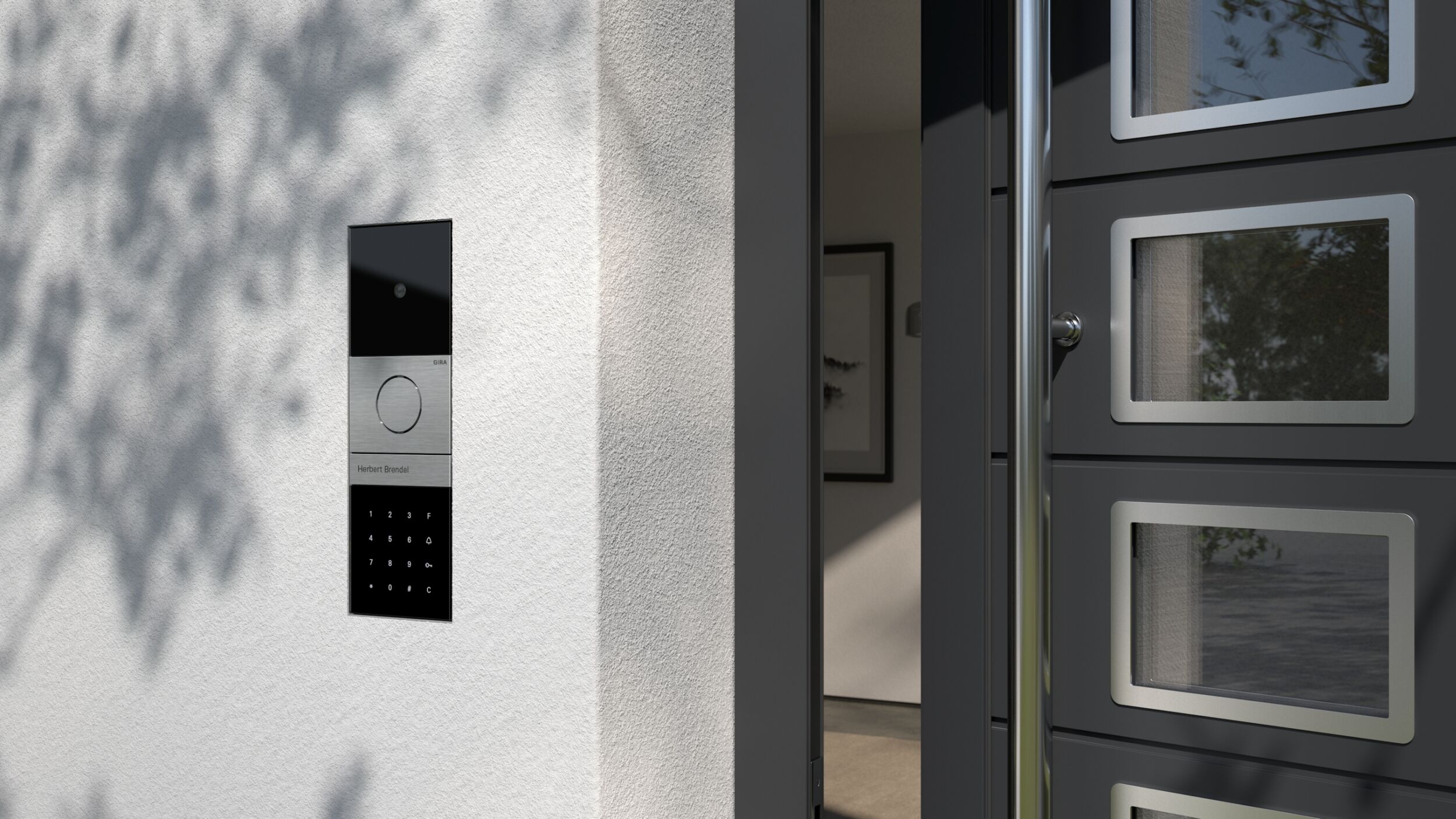Die Keyless In Codetastatur lässt sich als Standalone-Gerät oder als Modul im Gira System 106 installieren.