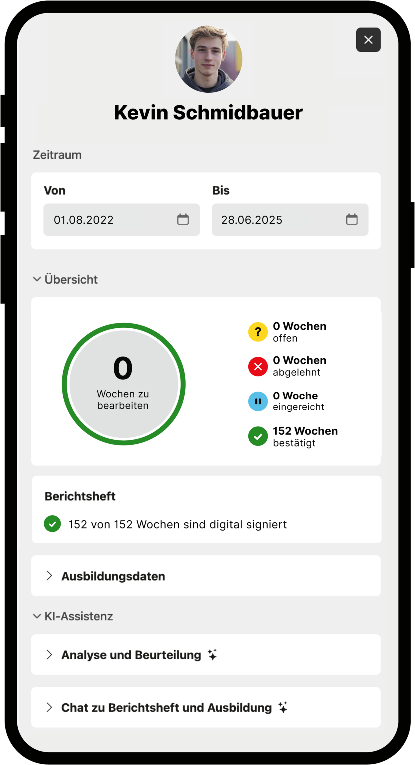 E-Zubis Berichtsheft-App: Update mit KI-Funktionen