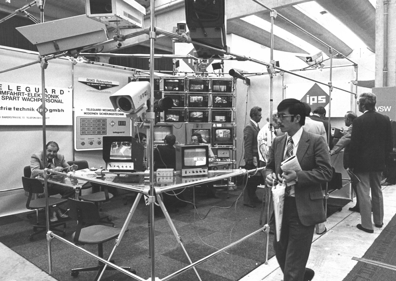 Die Technologiemarke IPS geh&ouml;rte zu den Messeausstellern der ersten Stunde auf der Security Essen 1974.