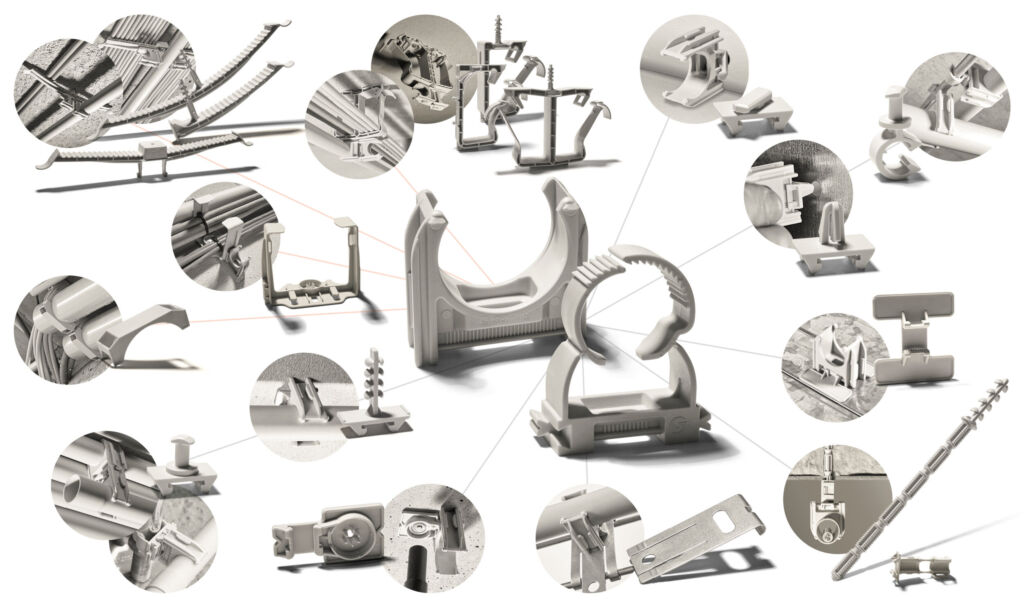 Schnabl Stecktechnik bietet L&ouml;sungen f&uuml;r unterschiedliche Installationen: Von klassischen Befestigungssystemen bis hin zu speziellen Probleml&ouml;sern. Sie alle eint eine Entwicklung, die sich an den Anforderungen von Planern und installierenden Unternehmen orientiert. 