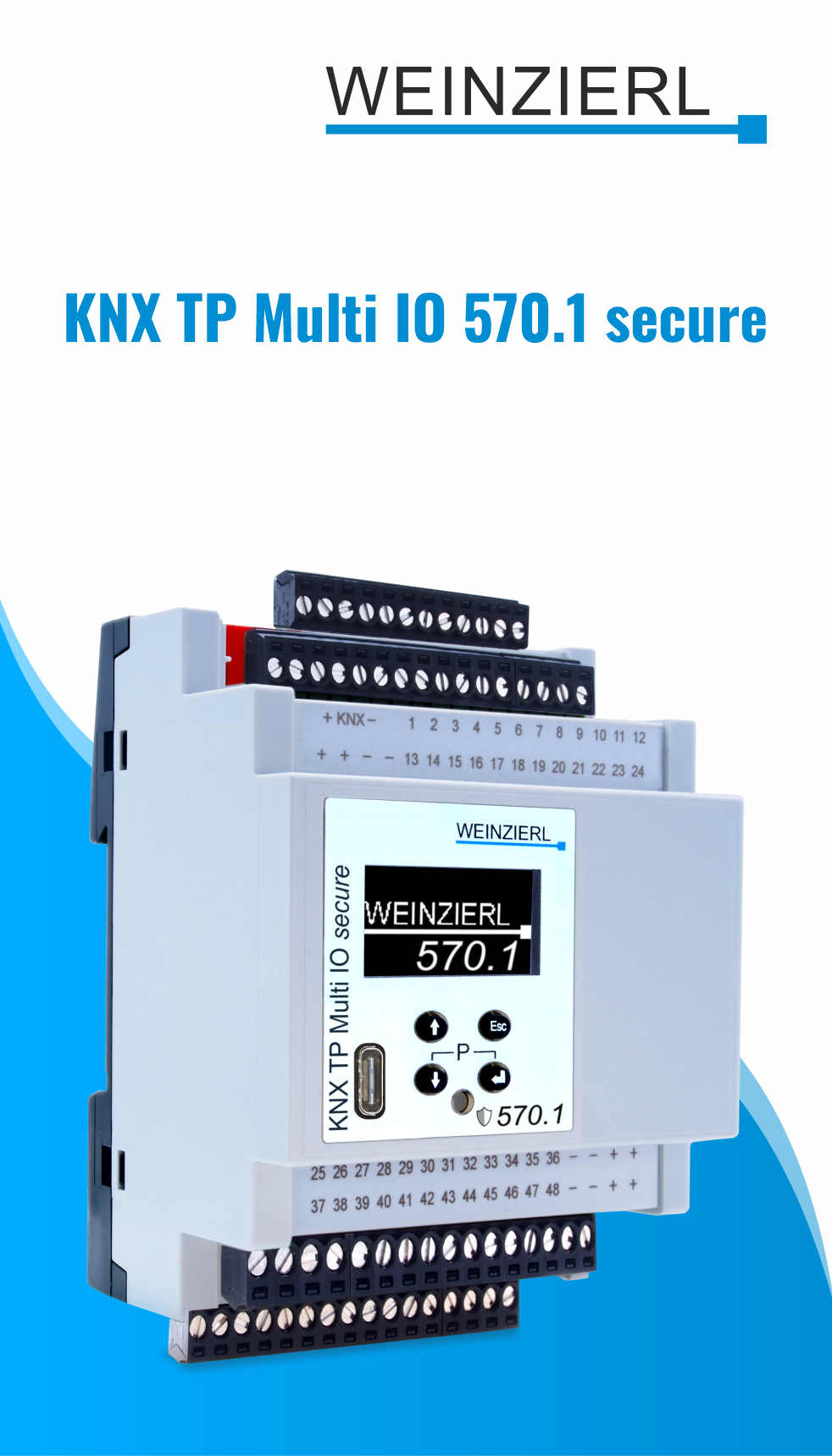 Das Modul KNX TP Multi IO 570.1 Secure bietet 48 digitale Kanäle.