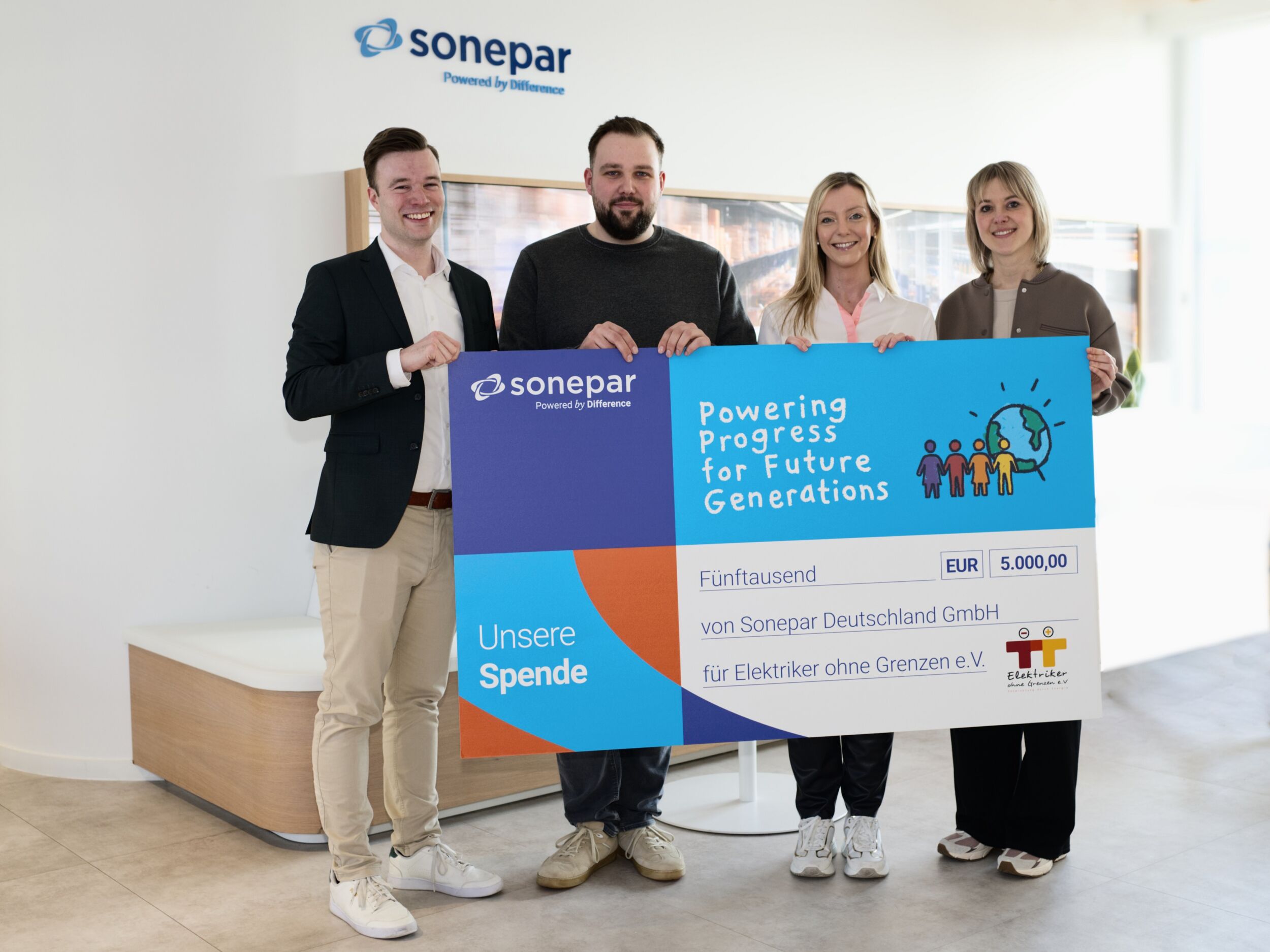 Sonepar spendet 5.000€ an Elektriker ohne Grenzen e.V.