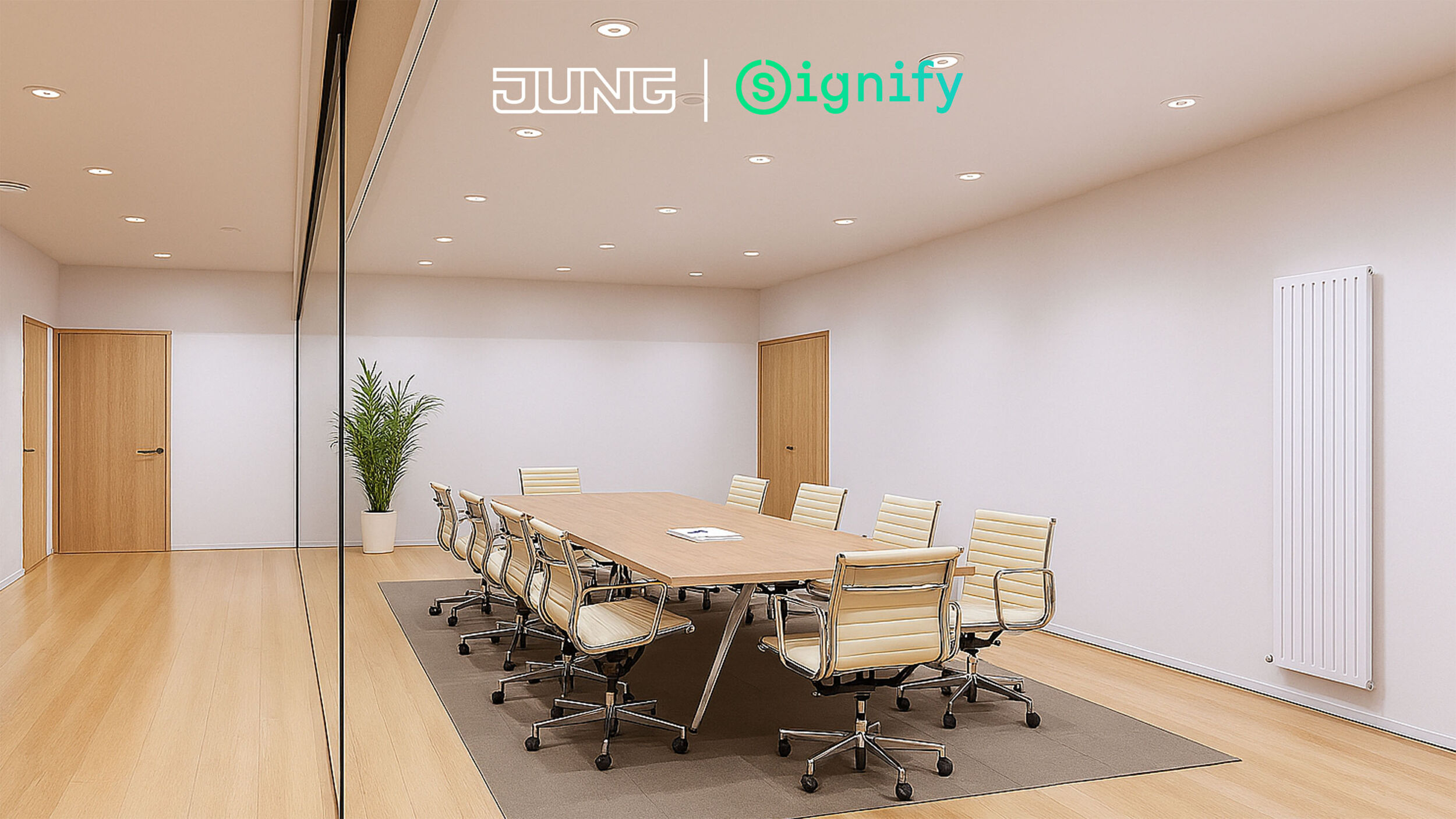 Signify und Jung kooperieren bei smarter Gebäudesteuerung