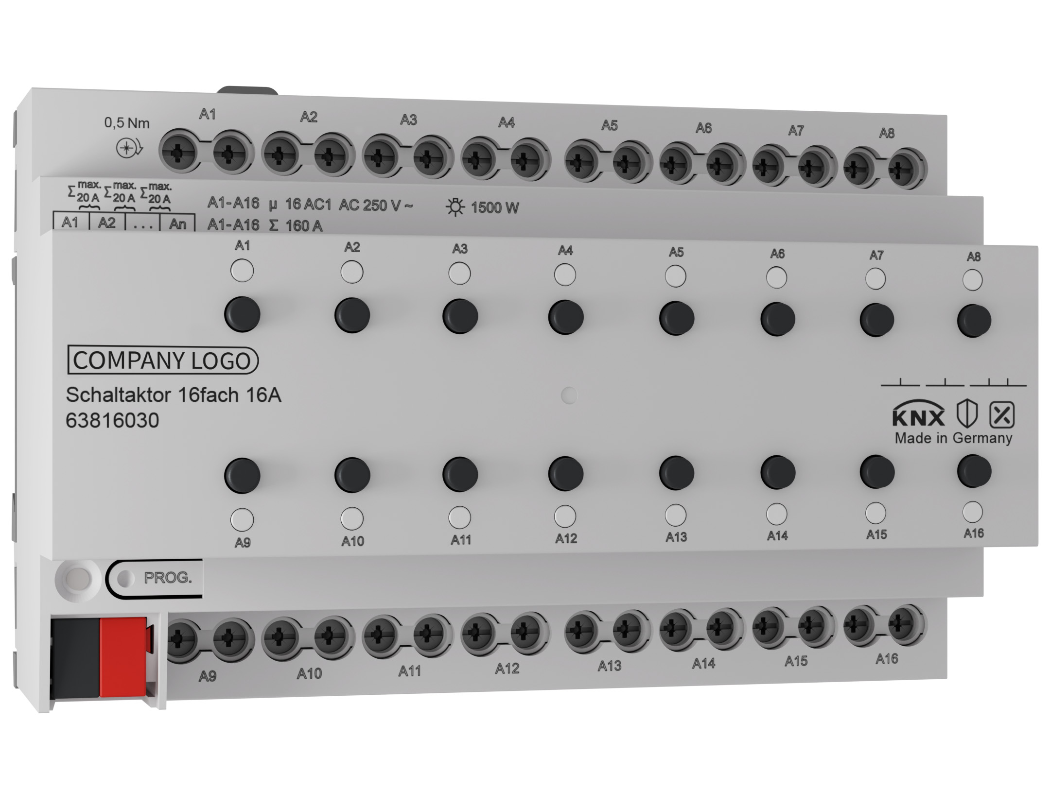 KNX Schaltaktor 16fach side