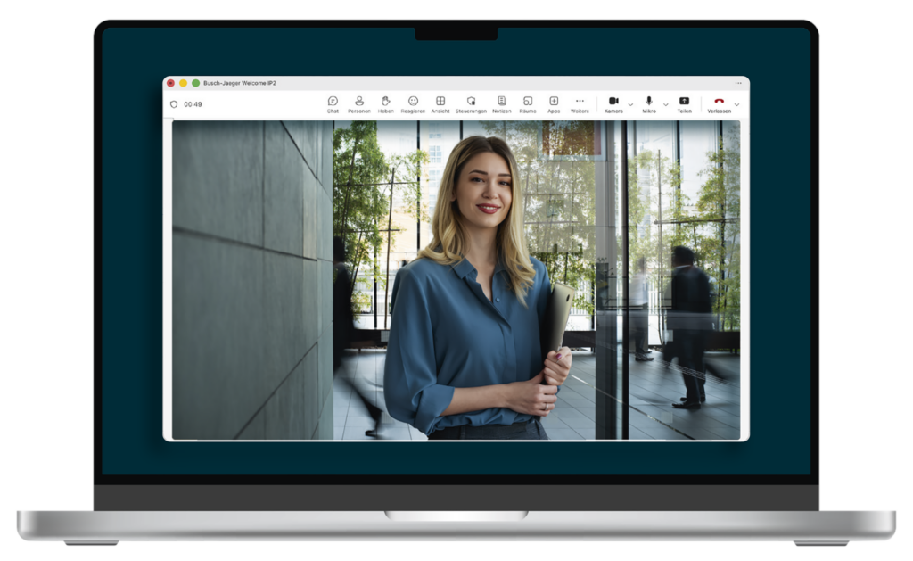 Türrufe über Busch-Welcome IP können nun über Microsoft Teams entgegengenommen werden.