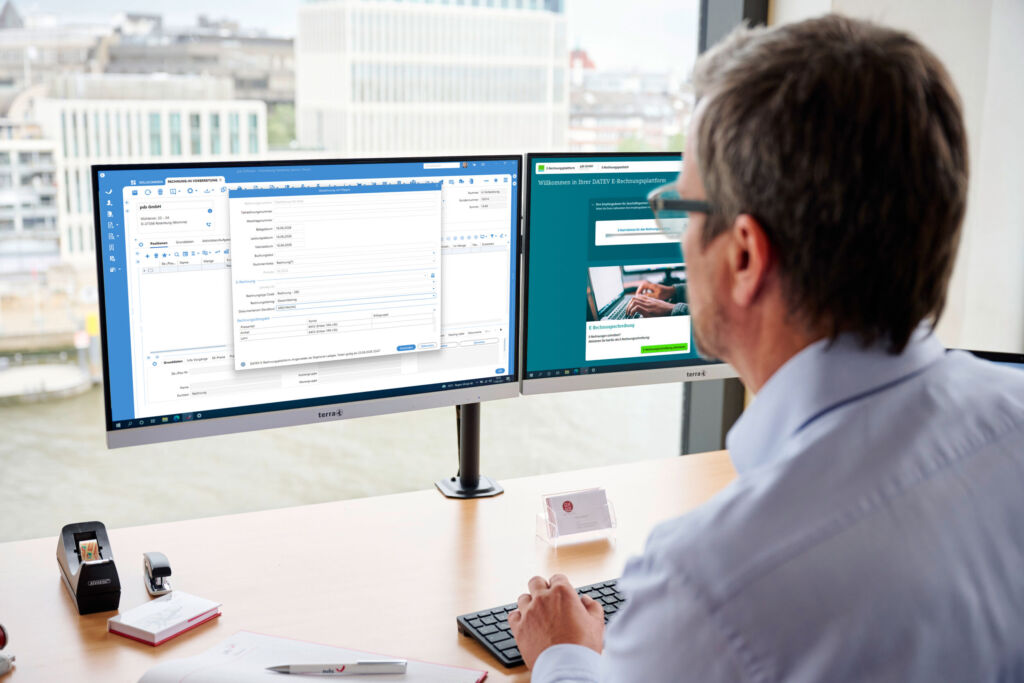 E-Rechnungen können aus pds Software zukünftig direkt über die DATEV E-Rechnungsplattform versendet und empfangen werden.