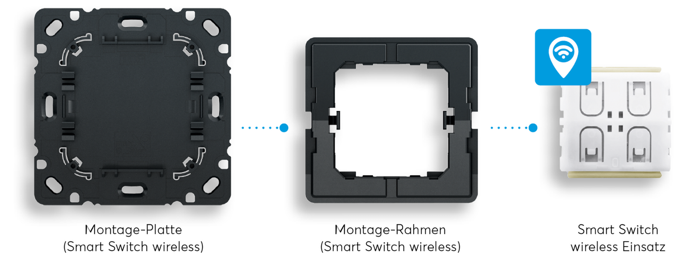 Der neue Smart Switch Wireless ermöglicht kabel- und batterieloses Schalten durch Energy Harvesting. Die benötige Energie wird durch die Betätigung selbst erzeugt.