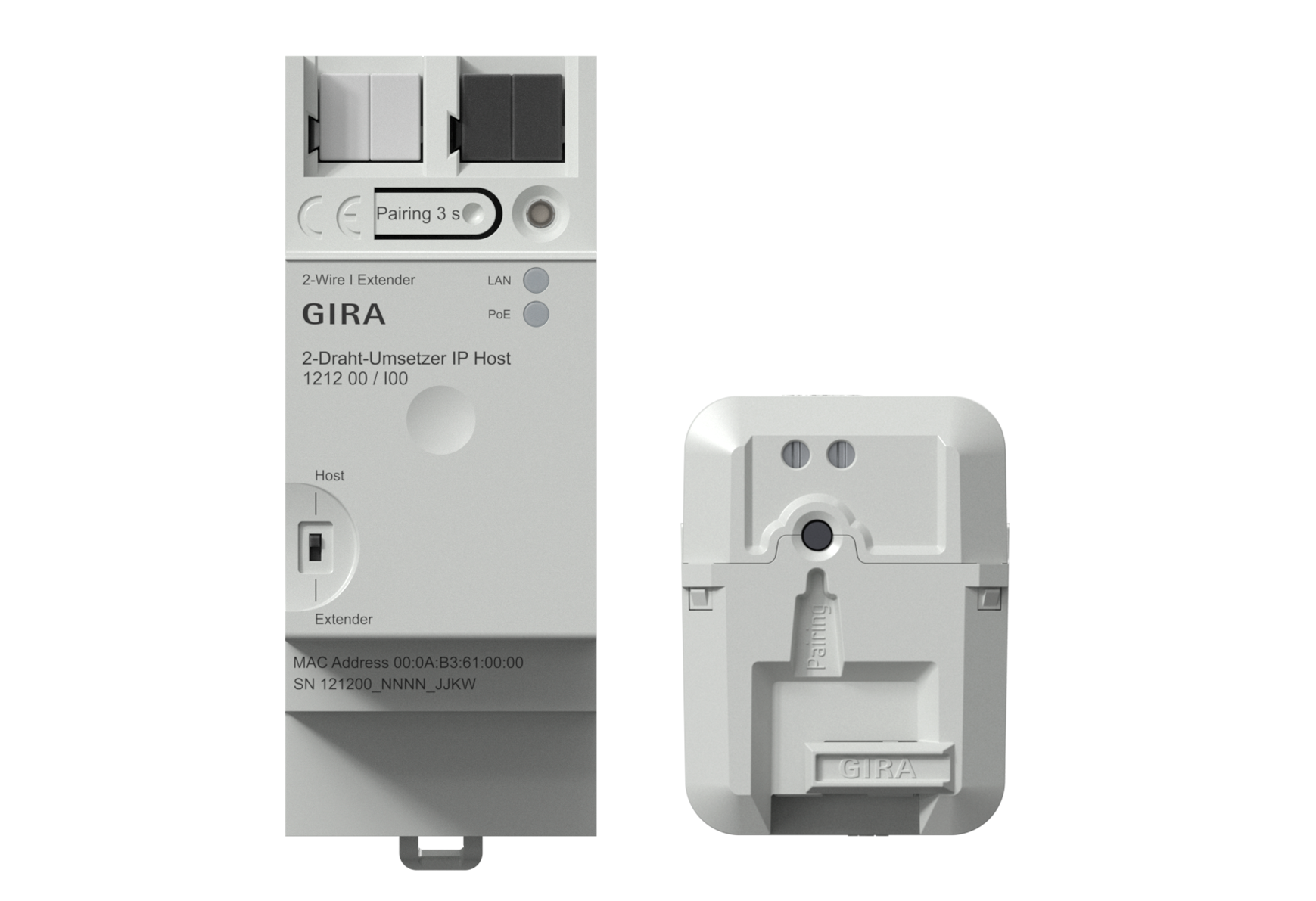 Gira Tuerkommunikation IP 2 Draht Umsetzer IP 1