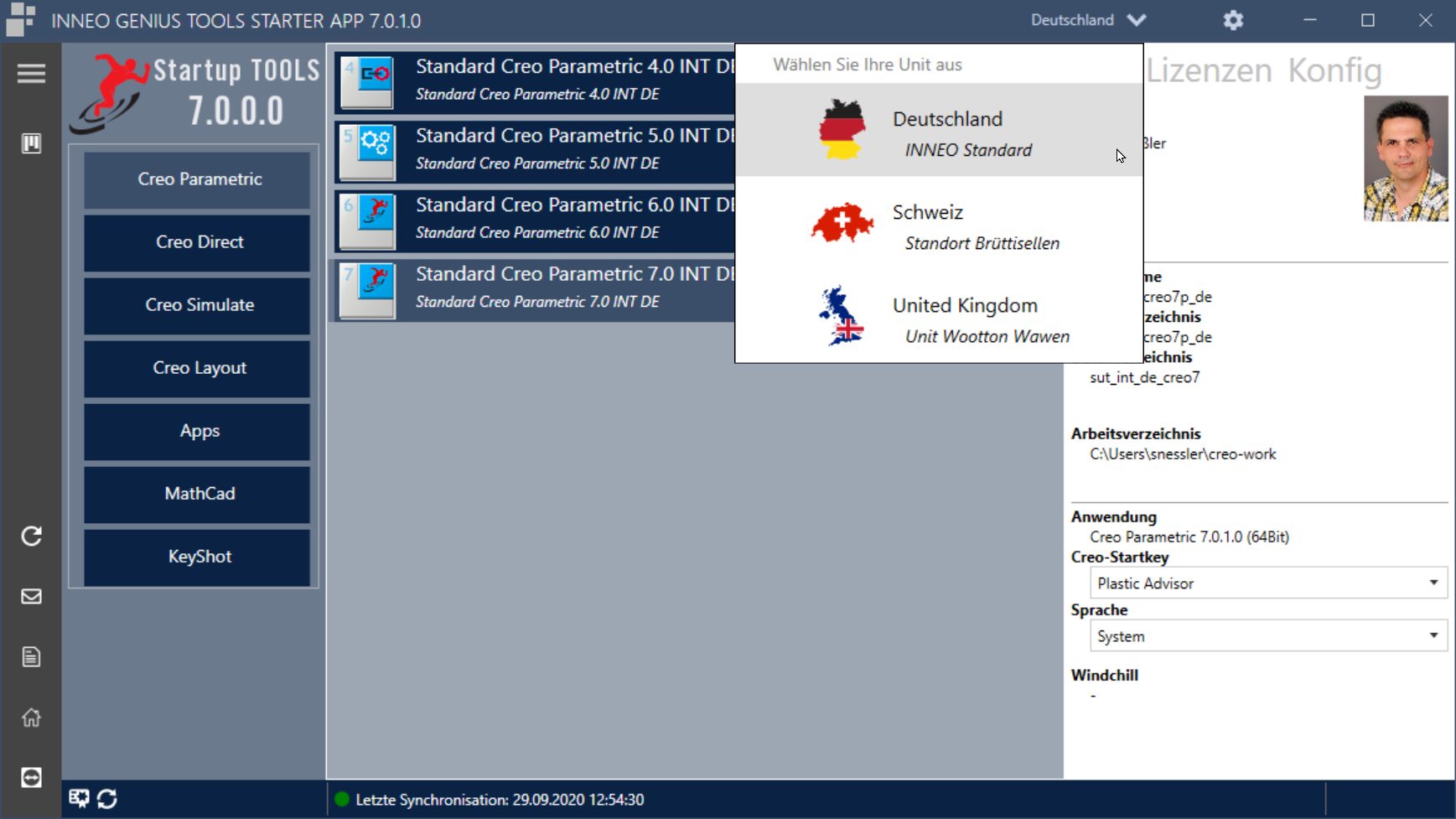 Aktuelle Softwareversion