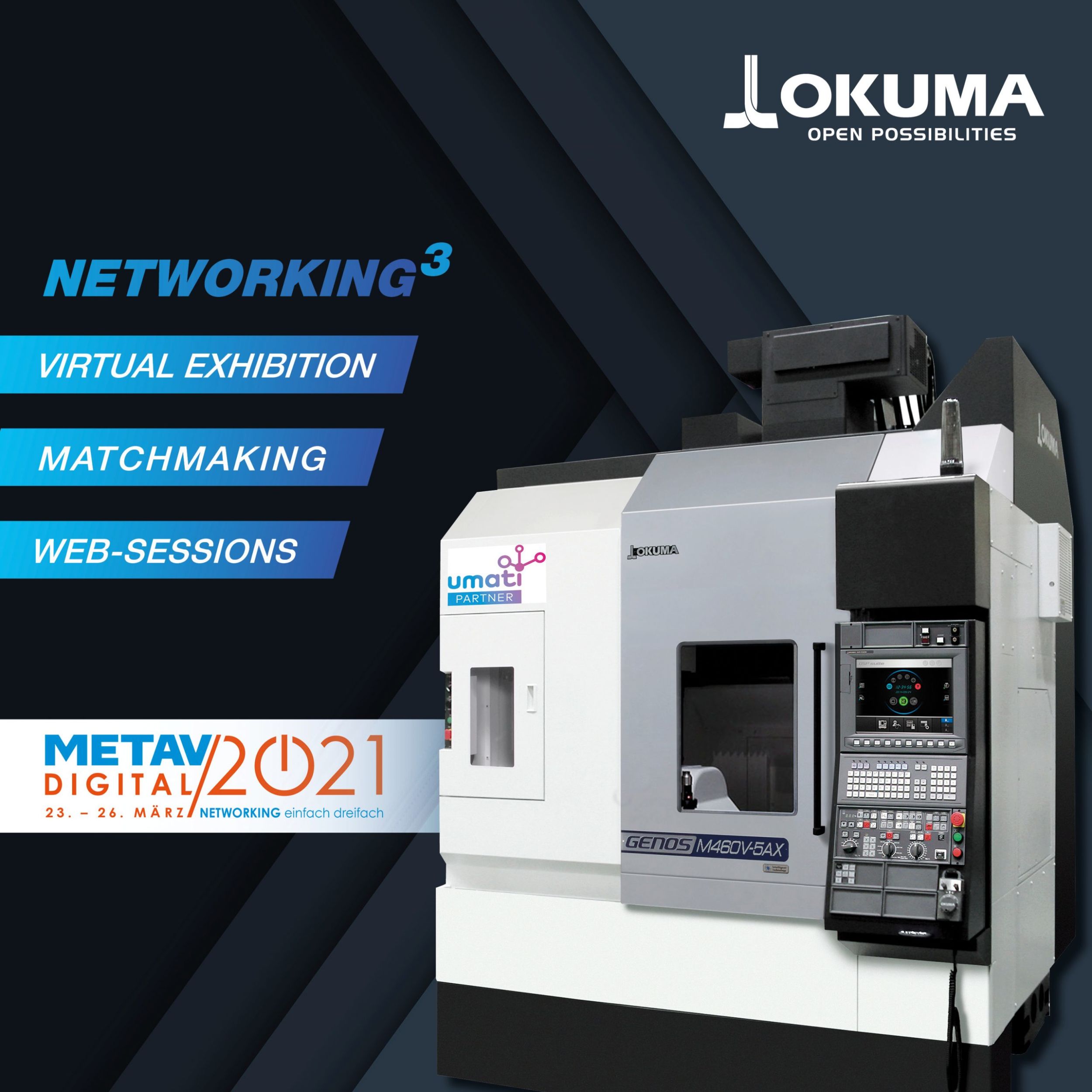 Okuma präsentiert sich auf der Metav digital 2021