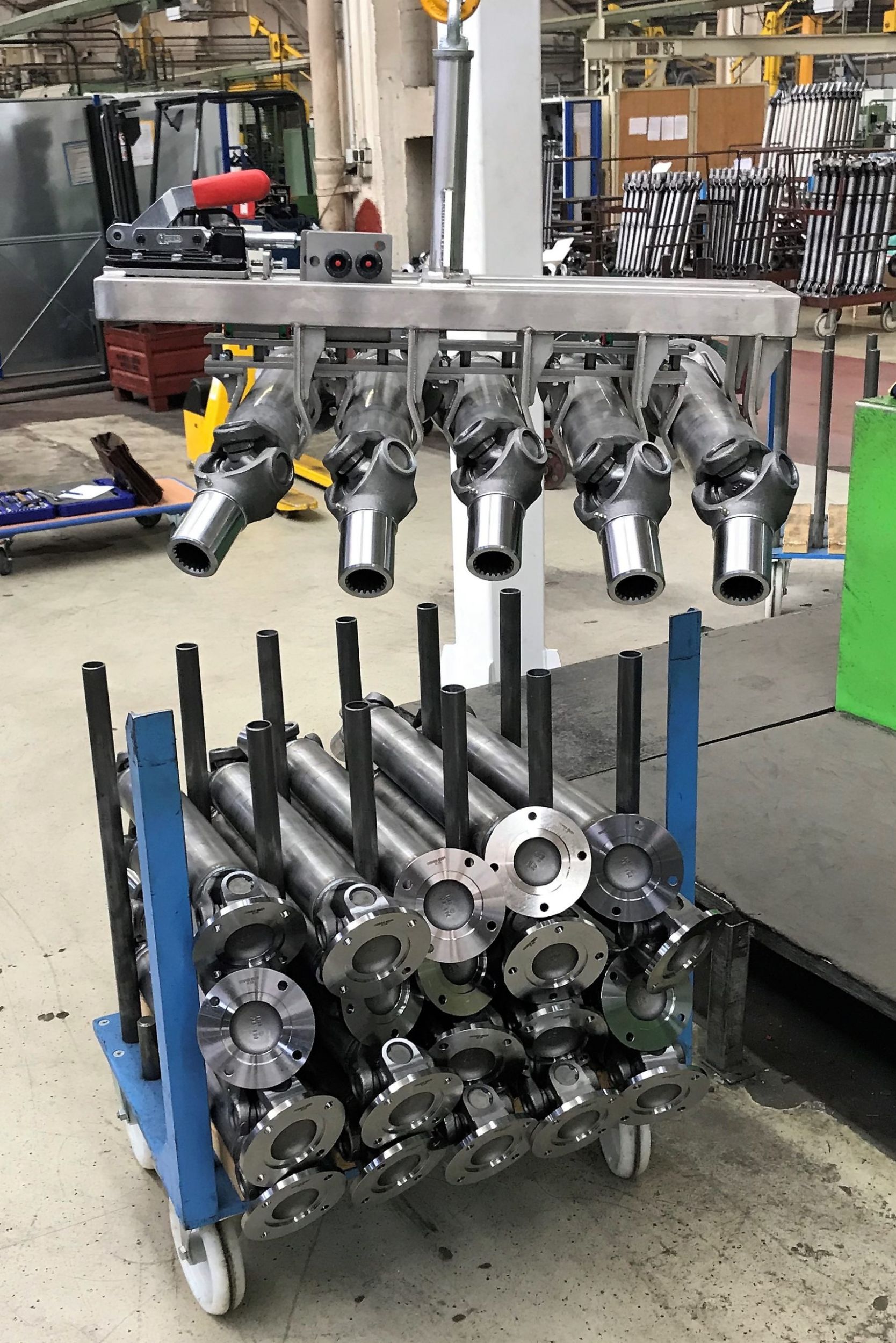 Gelenkwellen, balanciert von der L&ouml;sung ezzFlowpneumatic