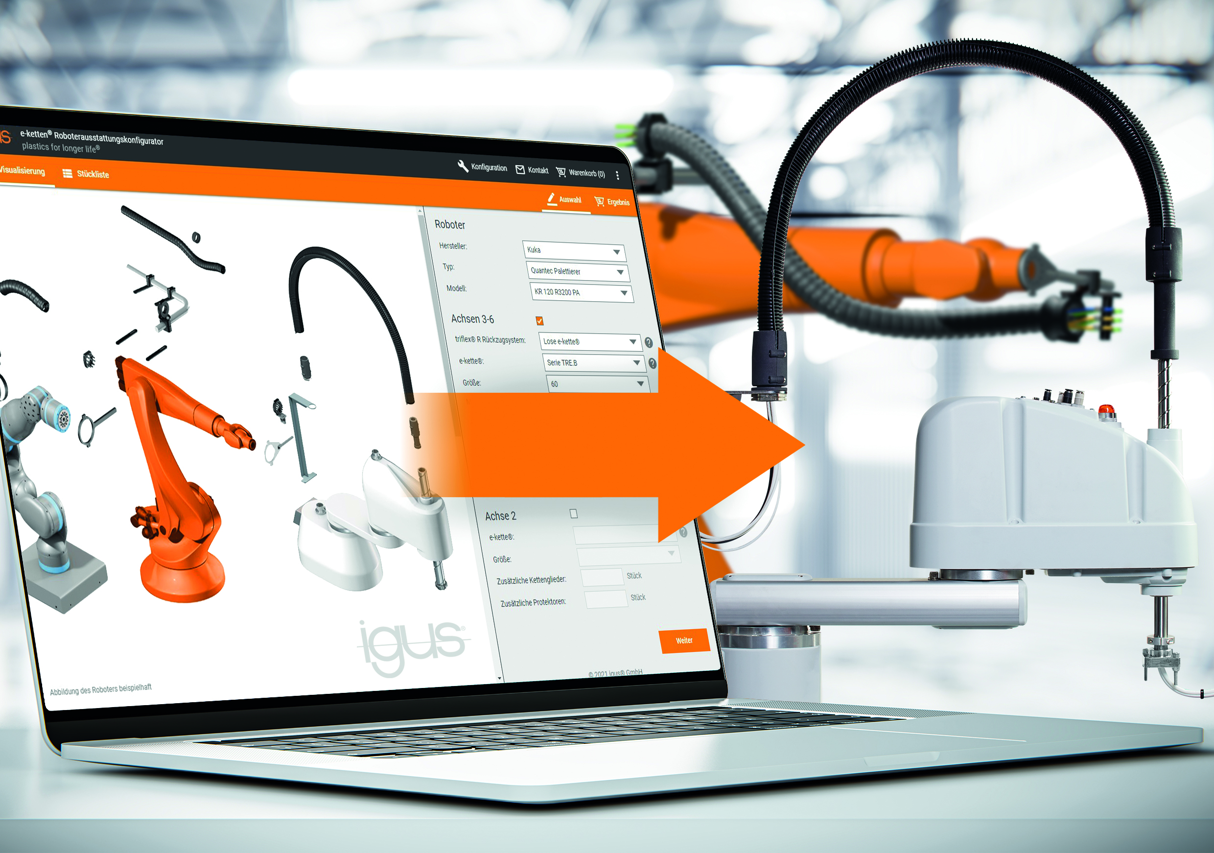 Passende Roboterausstattung einfach online finden